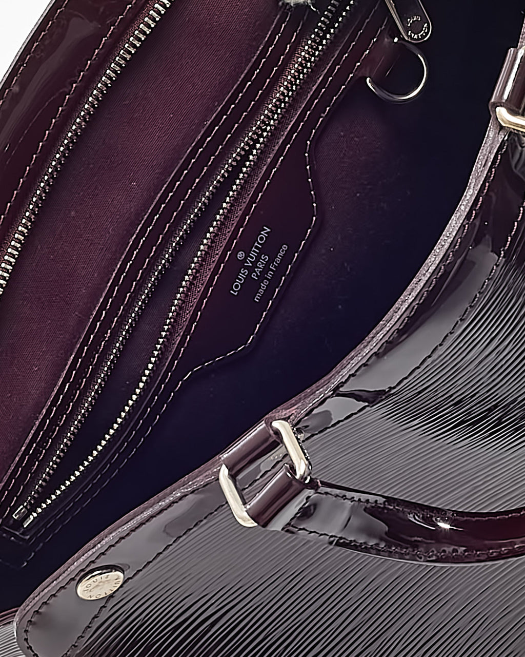 Louis Vuitton Purple Prune Shiny Epi Leather Brea MM Tote with Strap