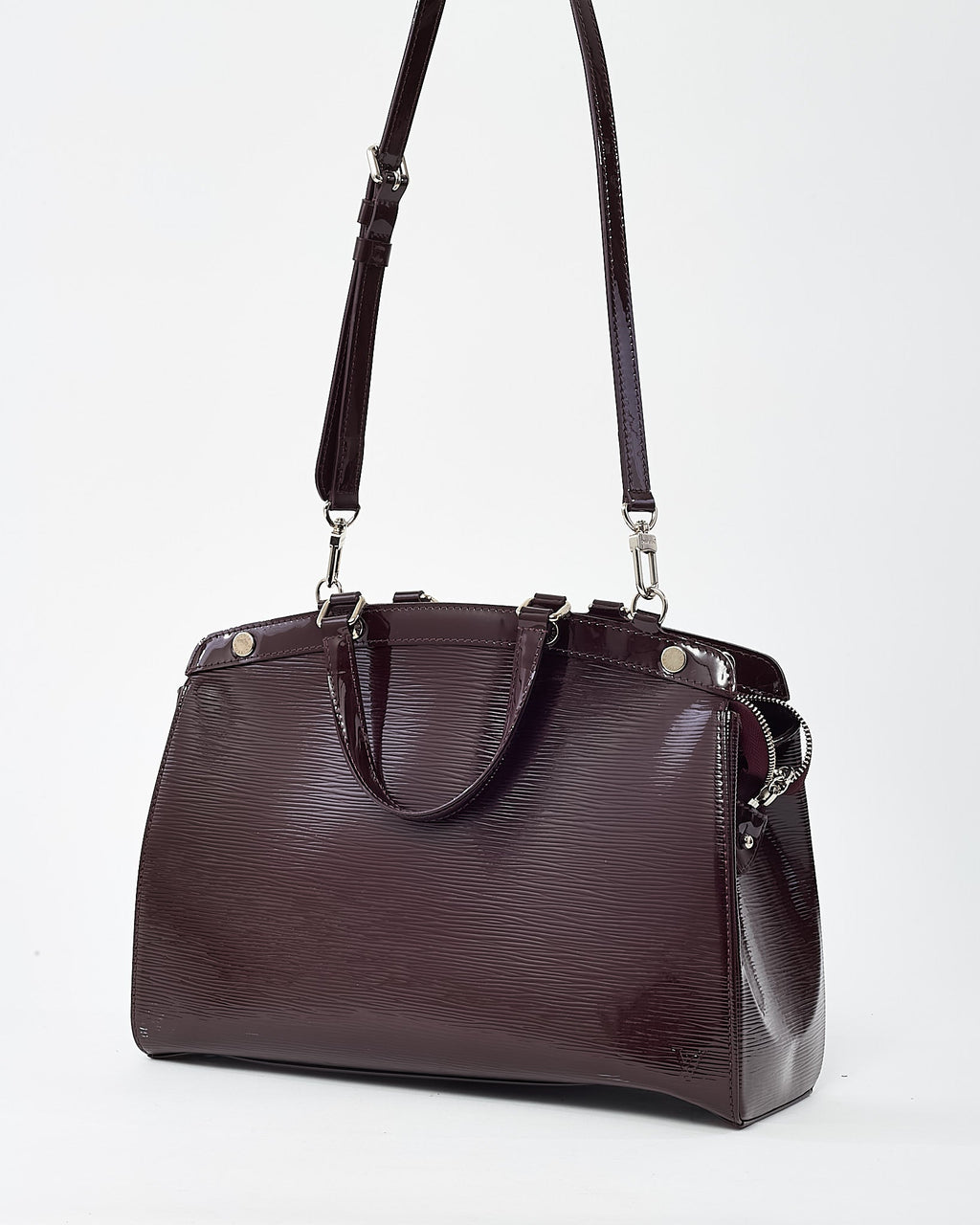 Louis Vuitton Purple Prune Shiny Epi Leather Brea MM Tote with Strap