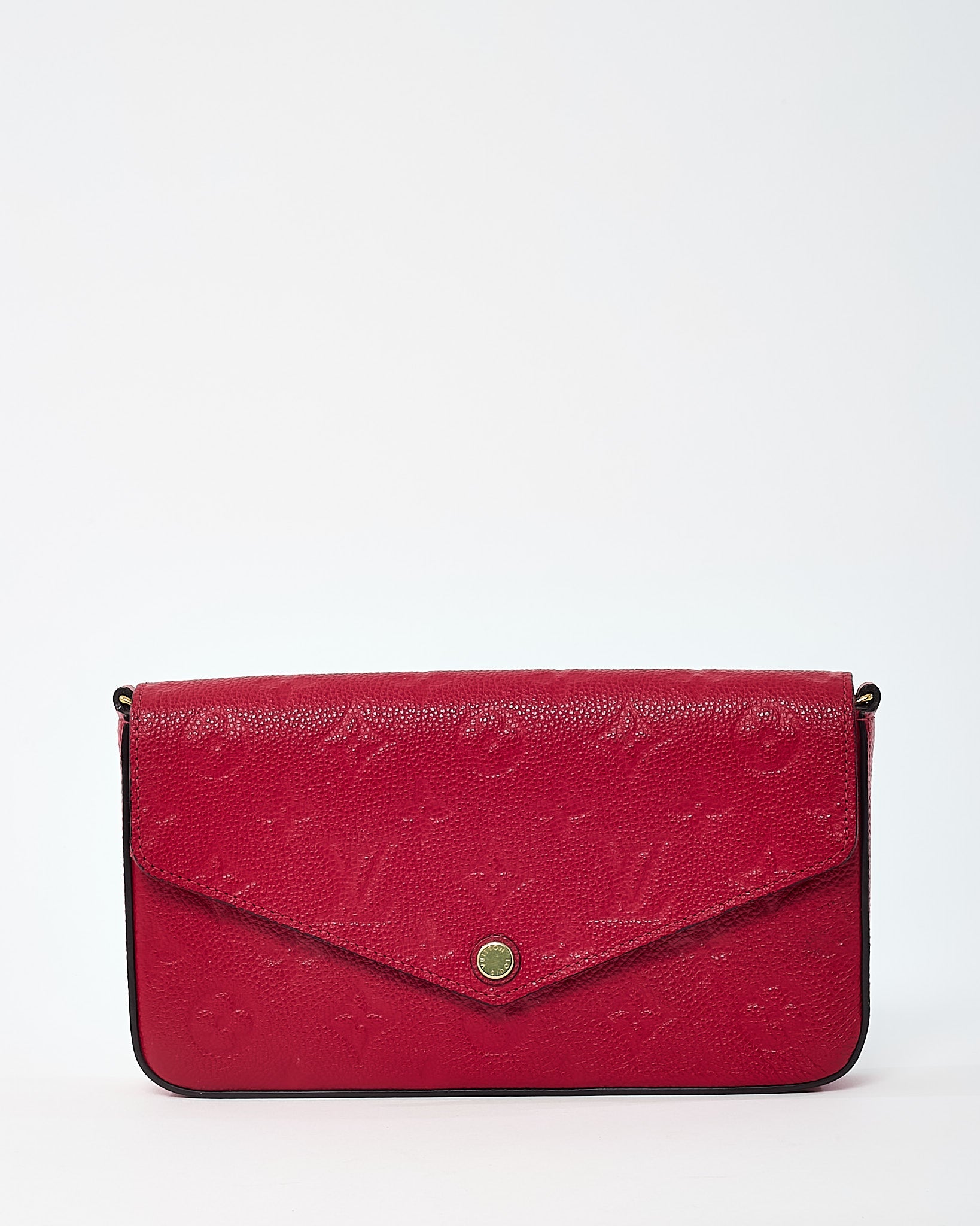 Louis Vuitton Red Monogram Empreinte Leather Felicie Pochette Crossbody Bag