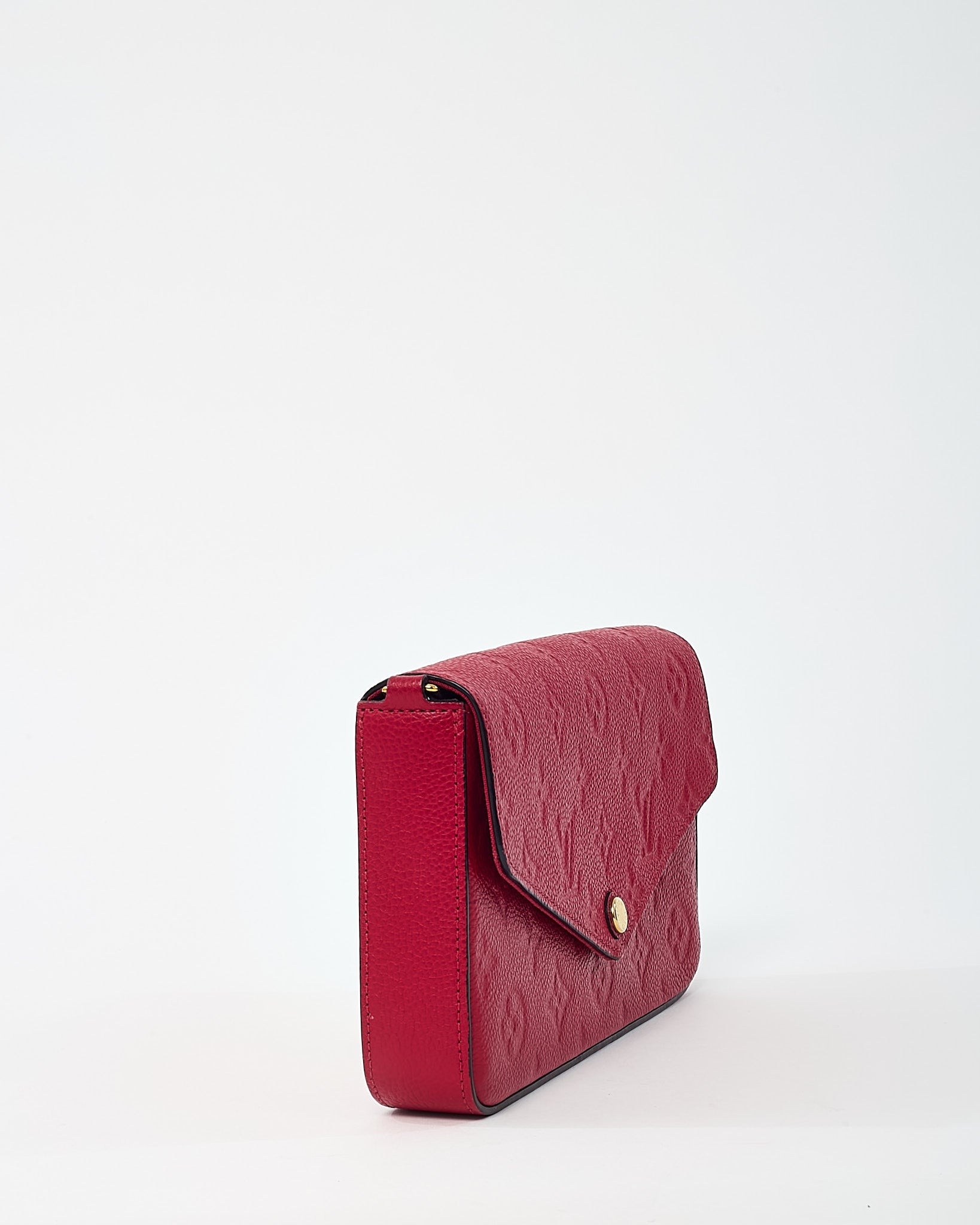 Louis Vuitton Red Monogram Empreinte Leather Felicie Pochette Crossbody Bag