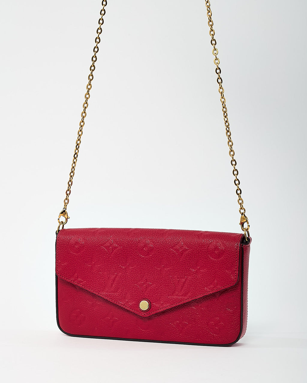 Louis Vuitton Red Monogram Empreinte Leather Felicie Pochette Crossbody Bag