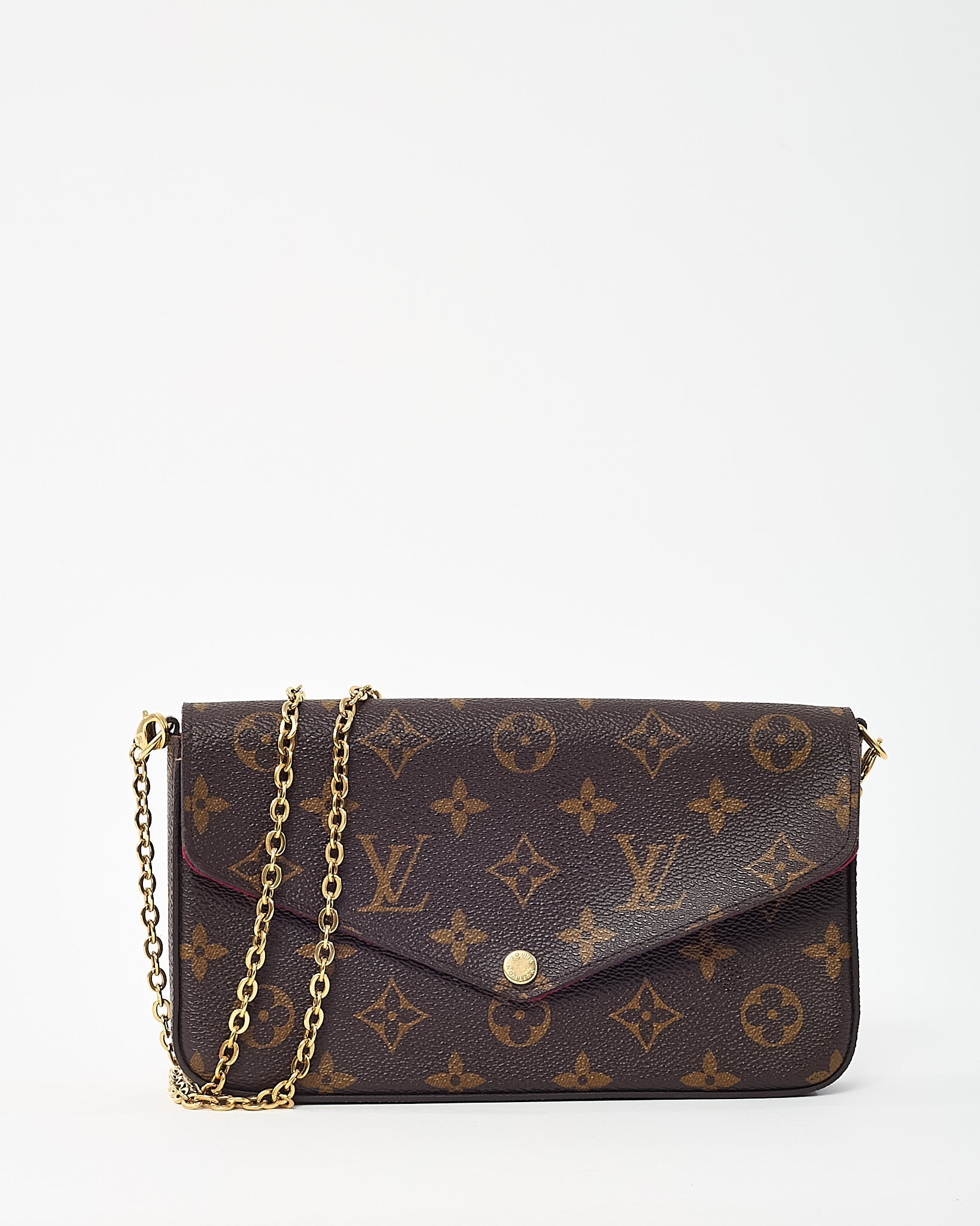 Louis Vuitton Monogram Coated Canvas Felicie Pochette Crossbody Bag
