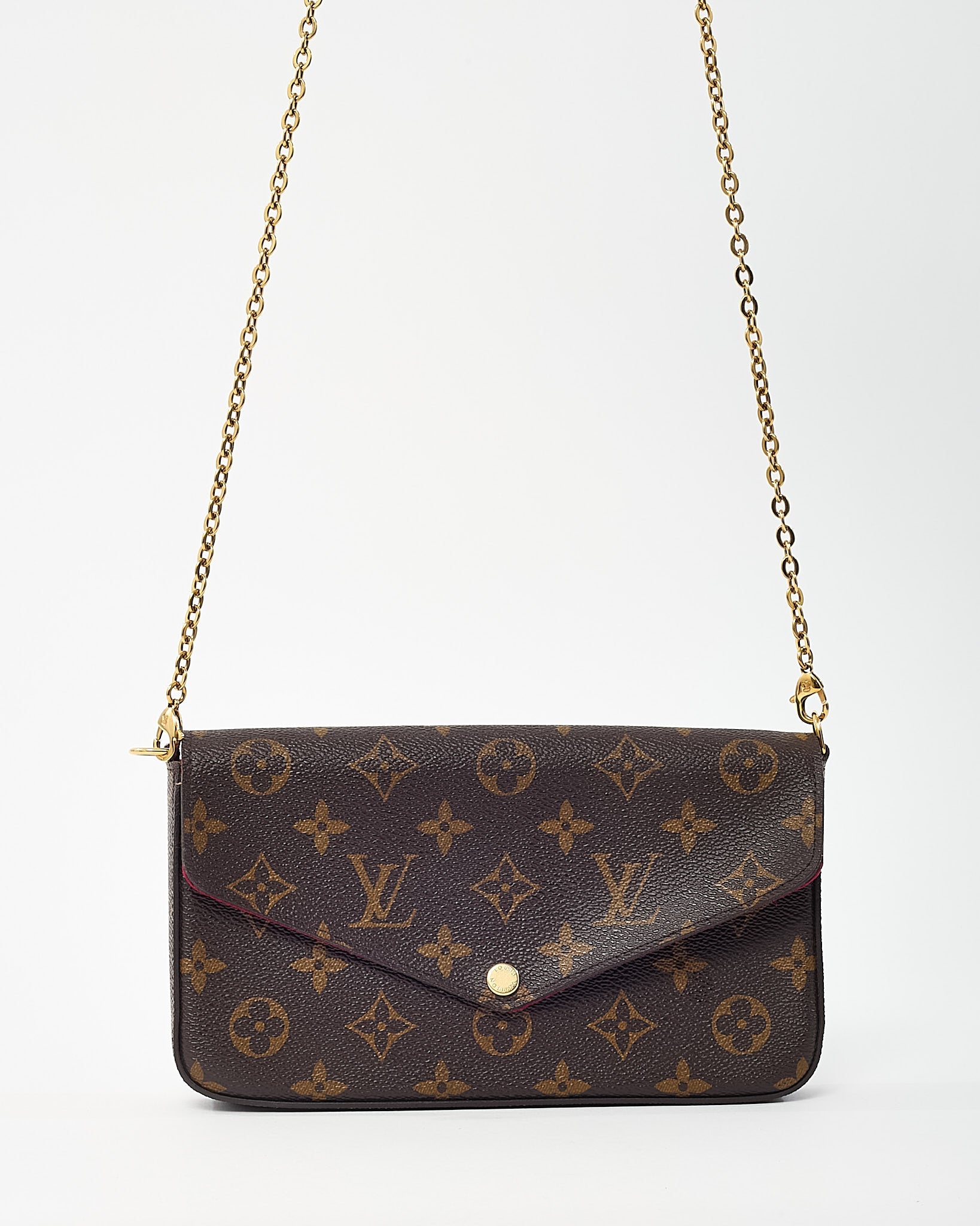 Louis Vuitton Monogram Coated Canvas Felicie Pochette Crossbody Bag