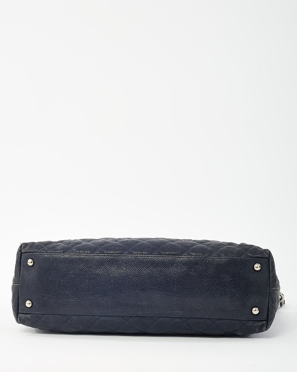 Chanel Navy Quilted Caviar Leather French Riviera 2Way Hobo Shoulder Bag