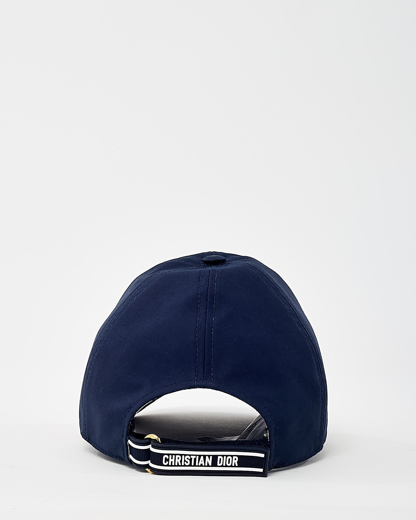 Dior Navy Blue Cotton/Poly Bee Embroidered Baseball Cap - 58