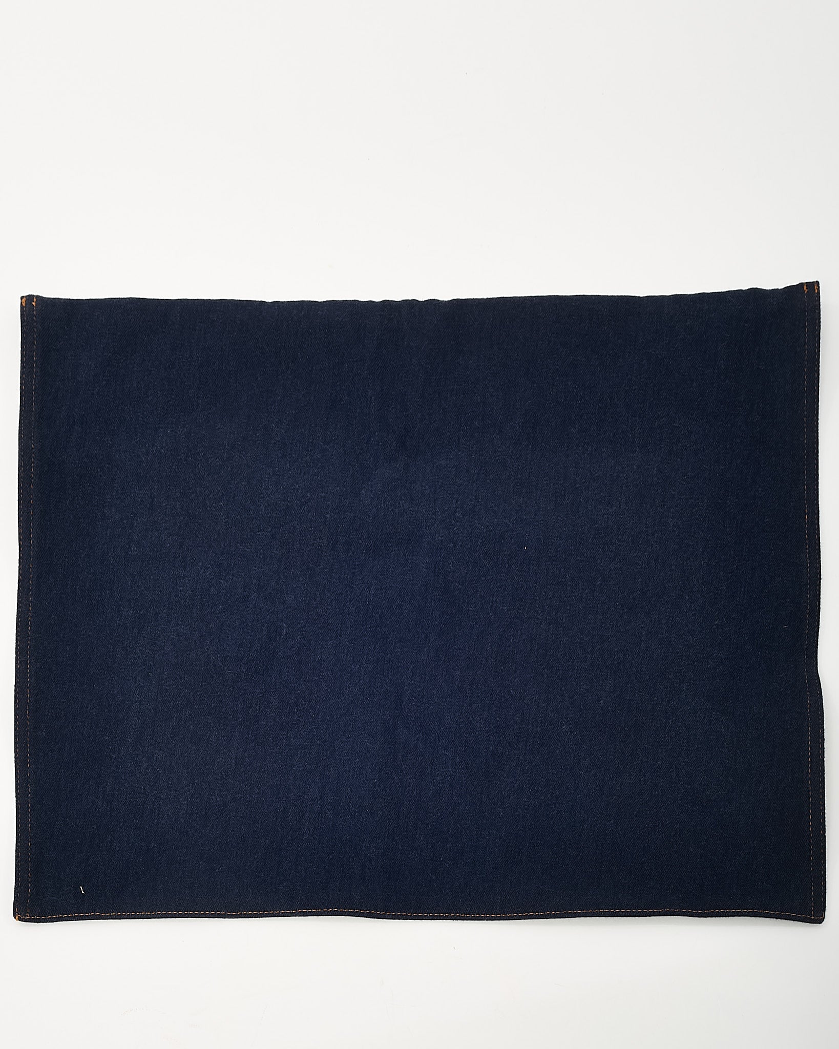Dior Blue Denim Christian Dior Embroidered Logo Pouch