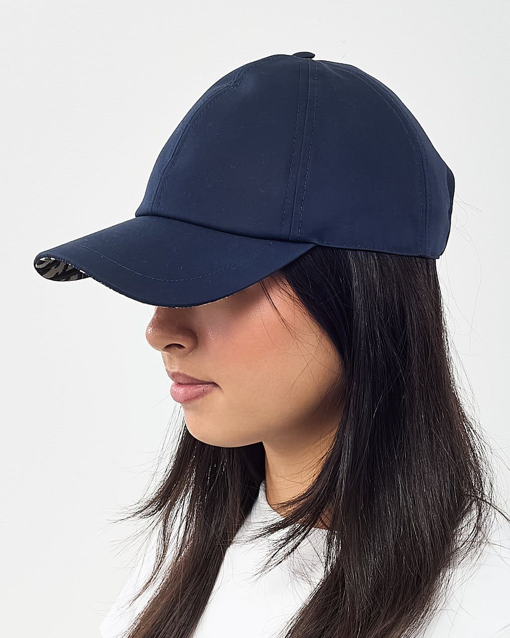 Dior Navy Blue Cotton/Poly Bee Embroidered Baseball Cap - 58