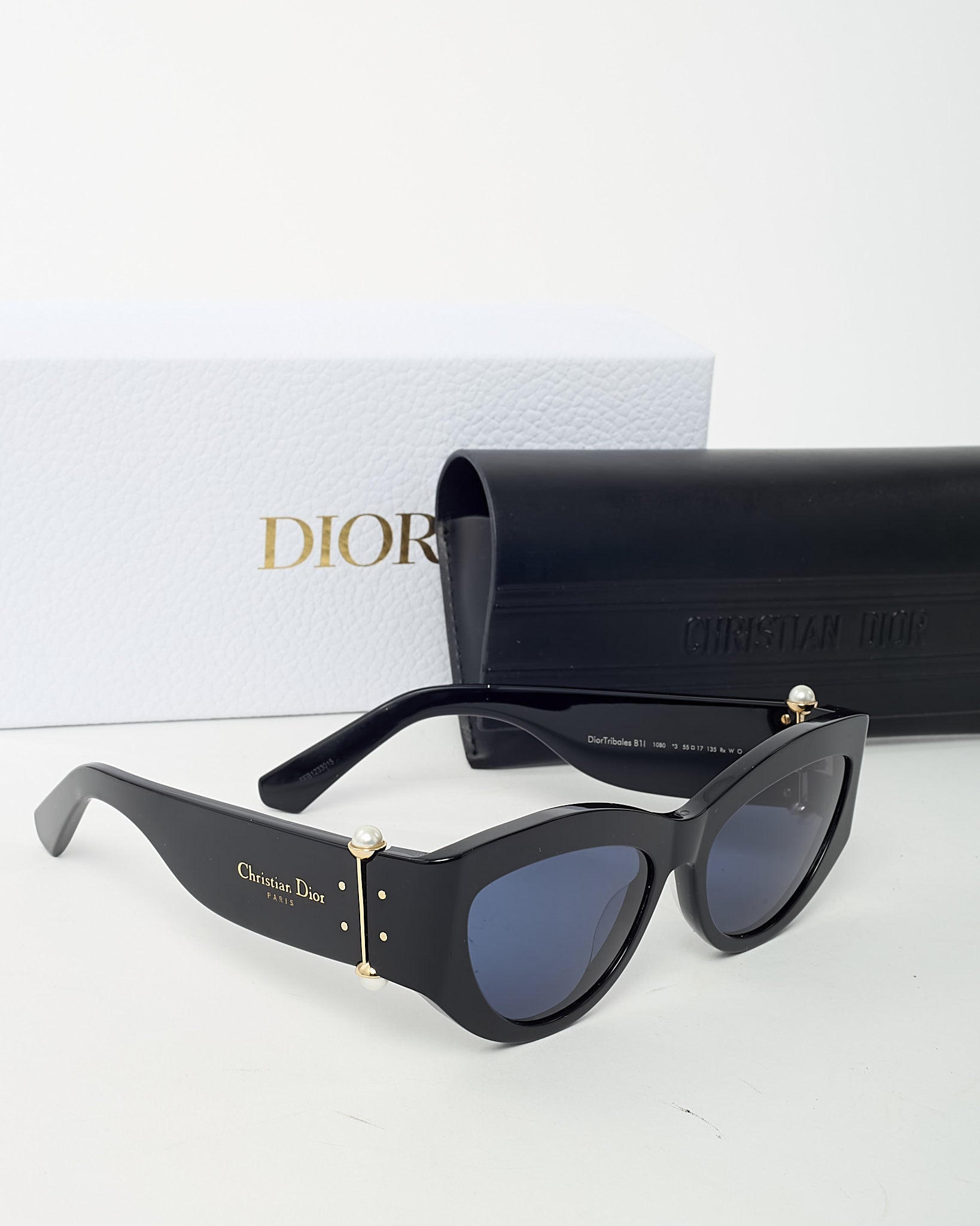 Dior Black Acetate DiorTribales B1I Cat-Eye Sunglasses