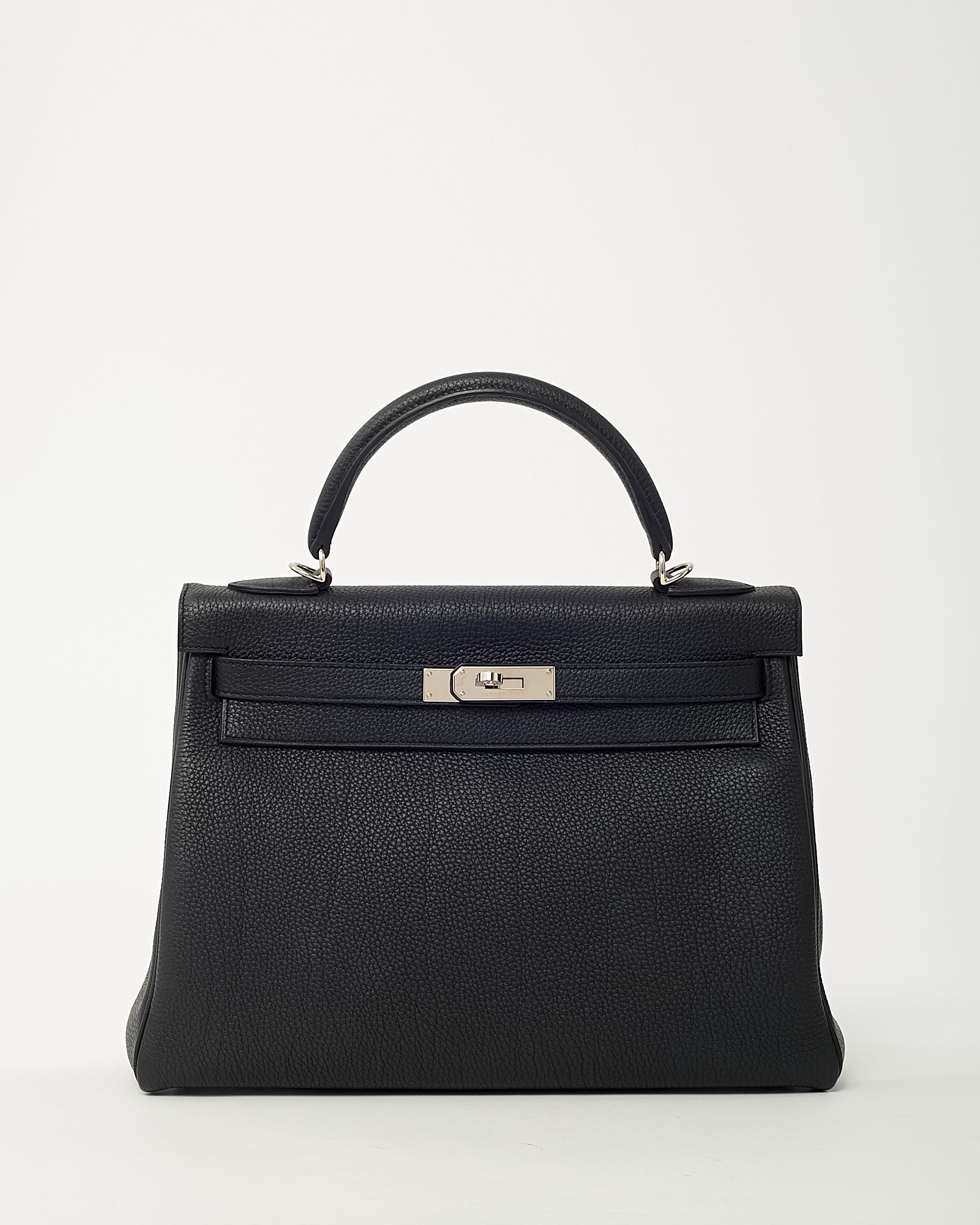 Hermès Black Togo Leather Kelly Retourne 32 Handbag PHW