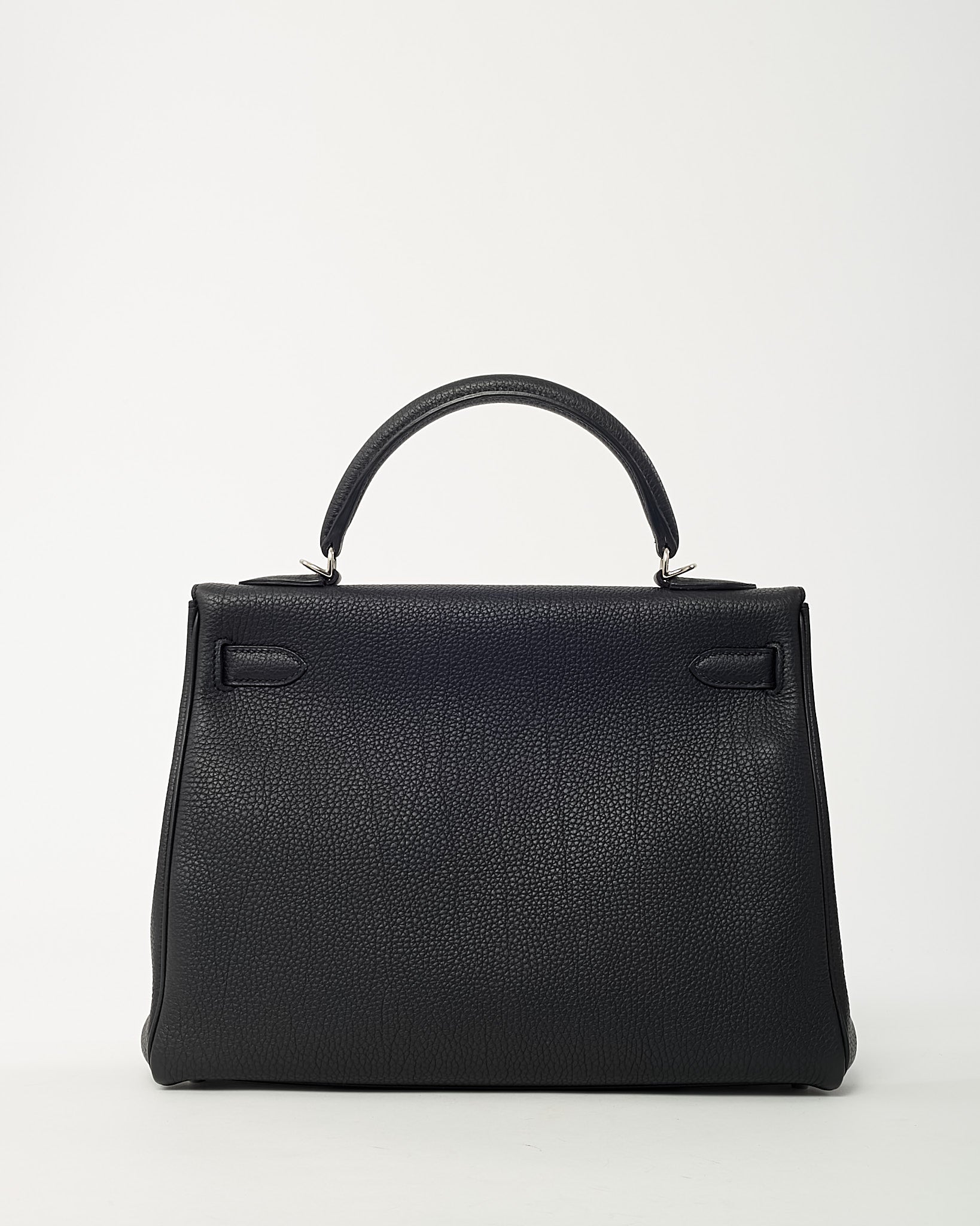 Hermès Black Togo Leather Kelly Retourne 32 Handbag PHW