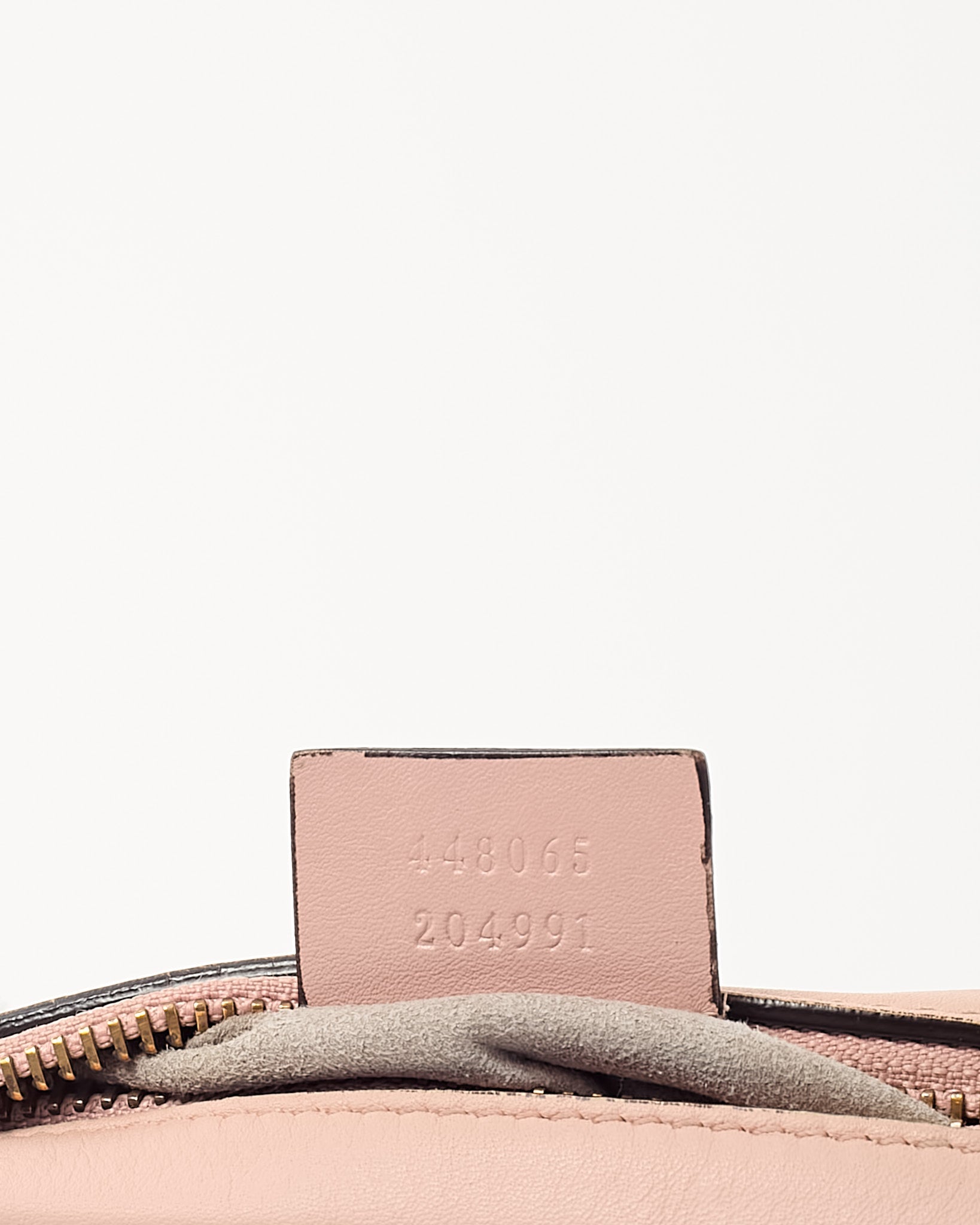 Gucci Pink Chevron Leather Mini Marmont Camera Bag GHW