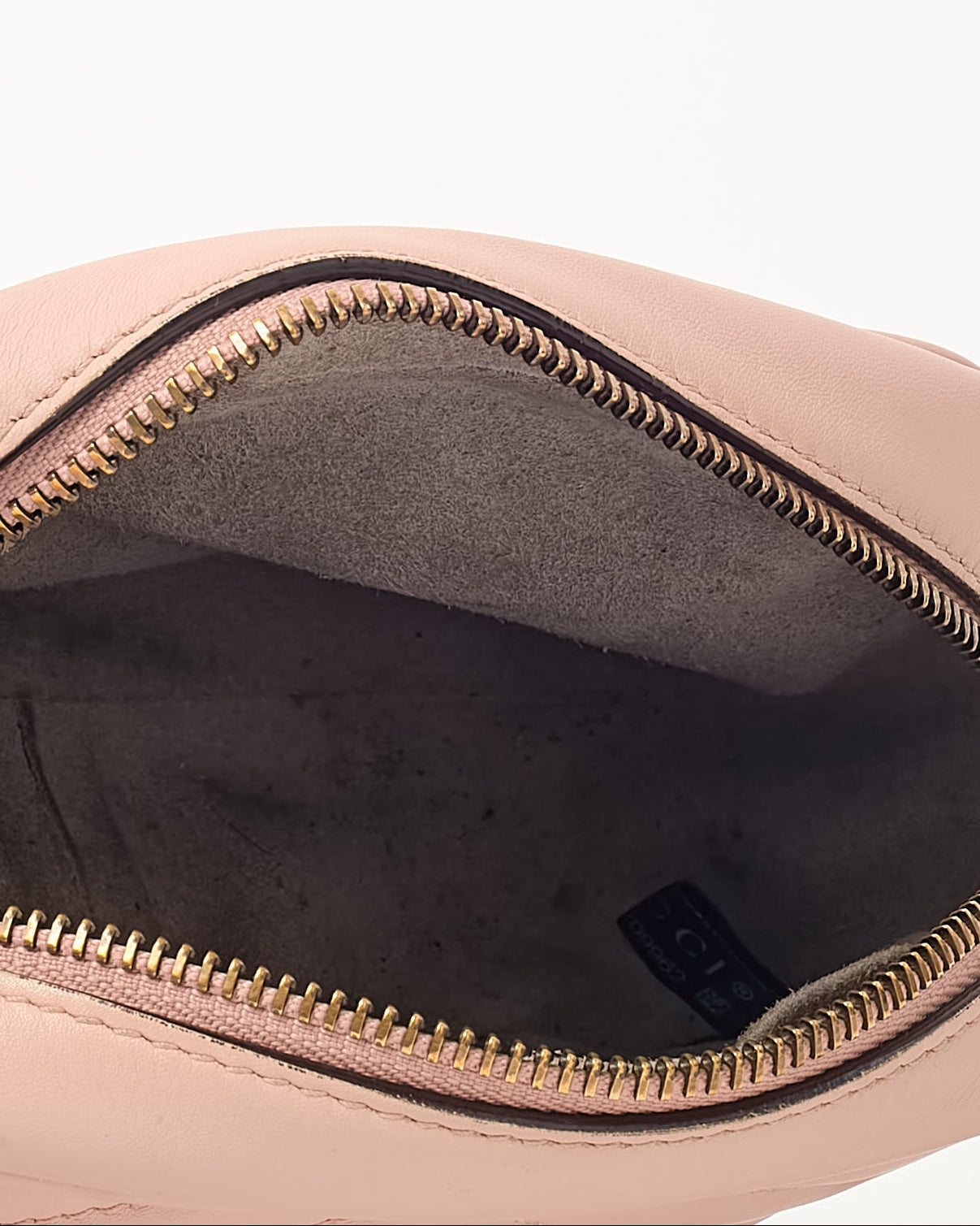 Gucci Pink Chevron Leather Mini Marmont Camera Bag GHW