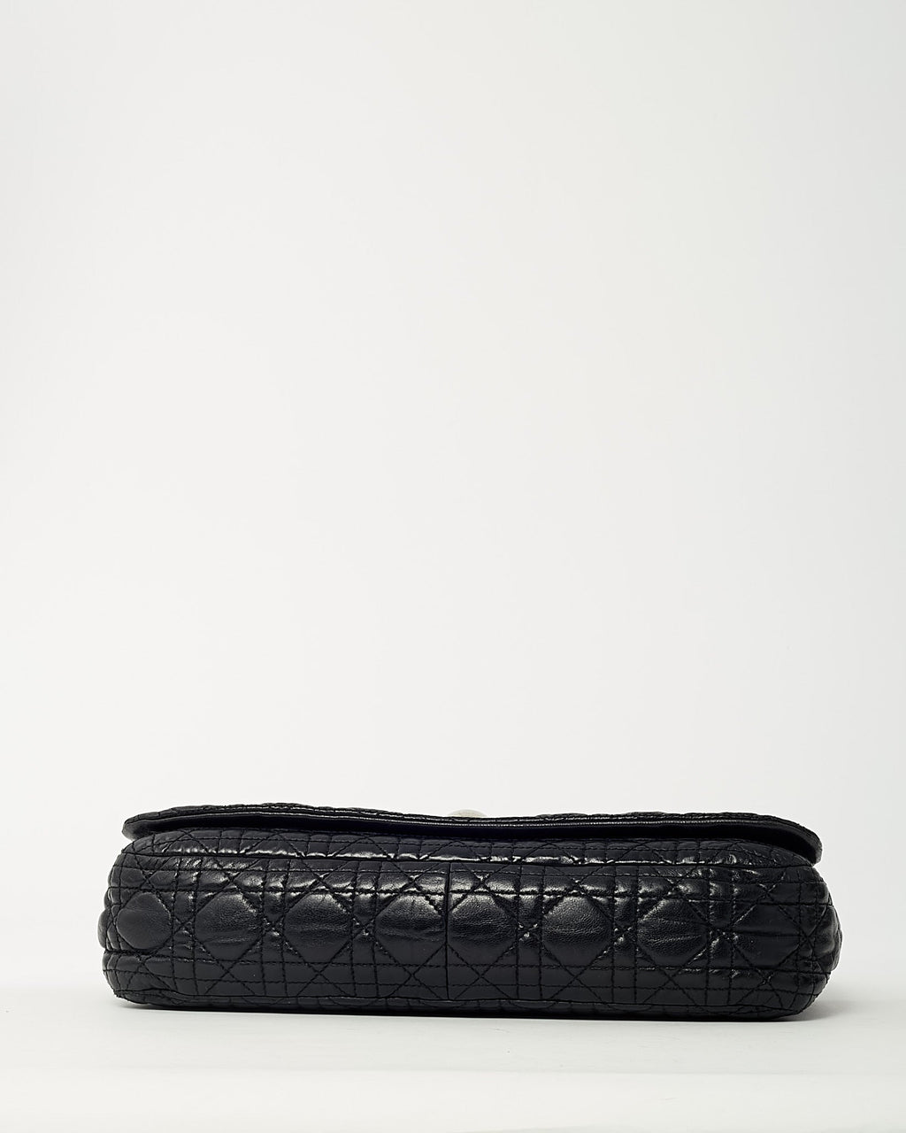 Dior Black Cannage Leather Medium Rendezvous Chain Shoulder Bag