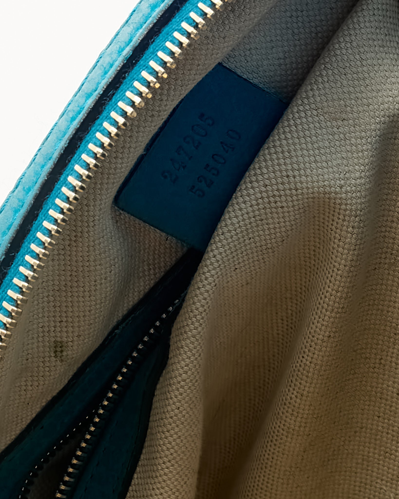Gucci Blue Leather and Beige GG Monogram Canvas Blue Web Joy Boston Bag with Strap