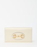 Gucci White Boarded Plutone Calfskin Leather Horsebit 1955 WOC Crossbody Bag