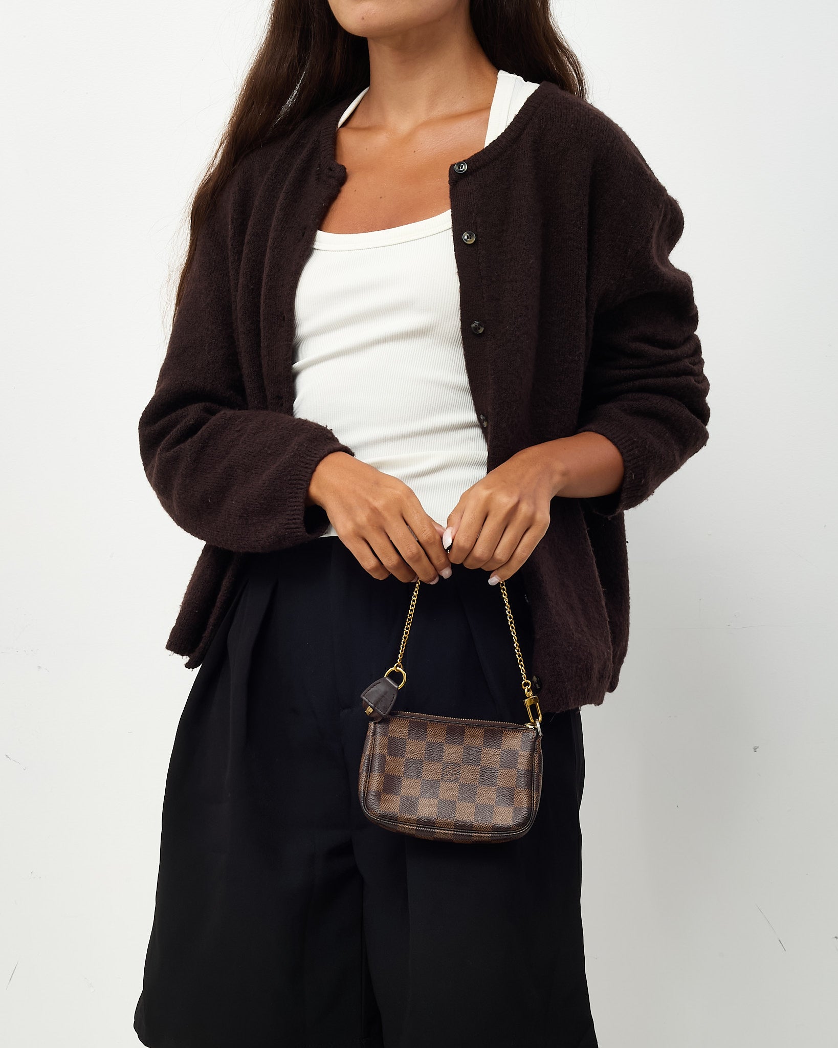 Louis Vuitton Damier Ebene Coated Canvas Mini Pochette Accessoires
