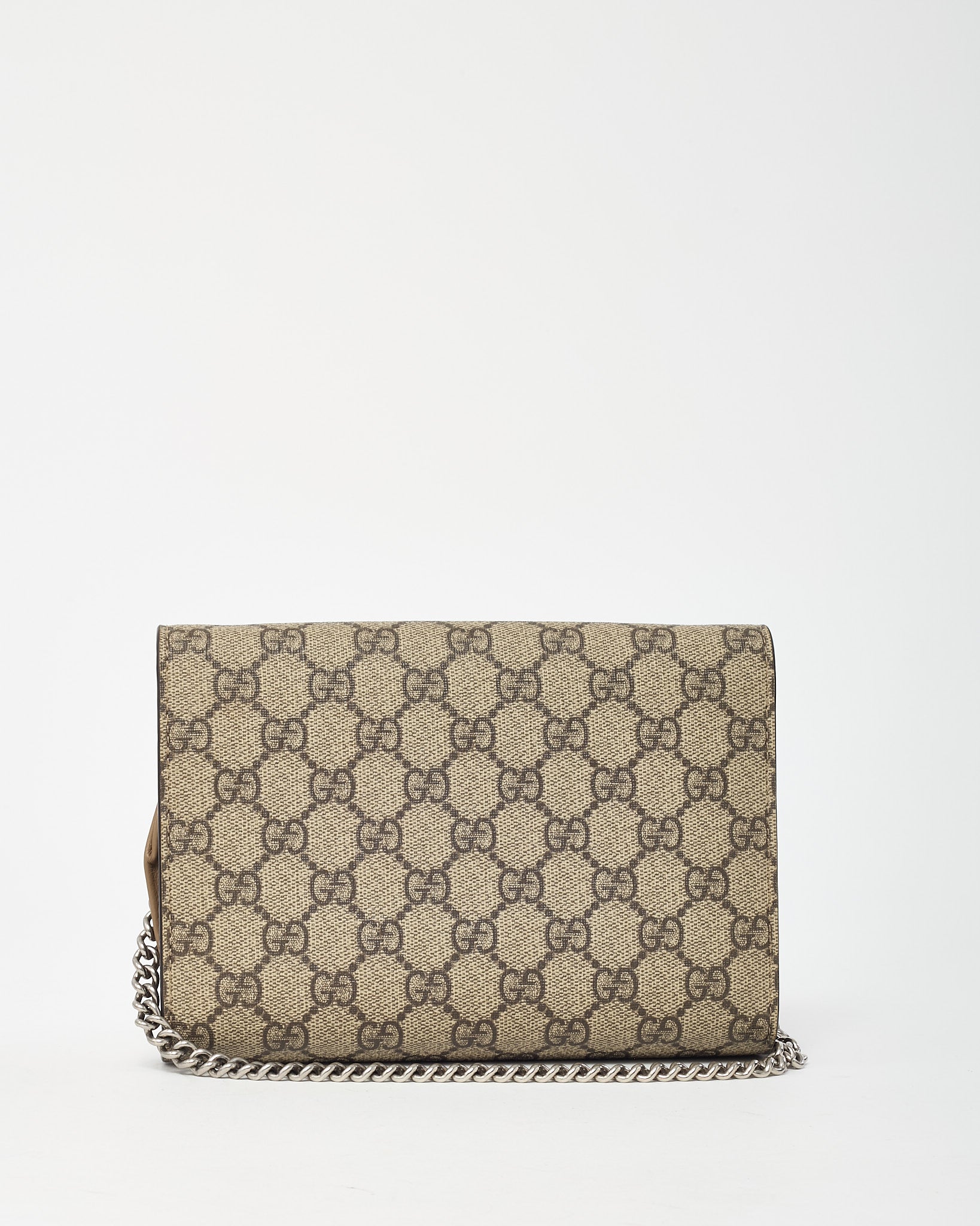 Gucci Beige & Ebony Monogram GG Supreme Canvas Dionysus WOC Crossbody Bag