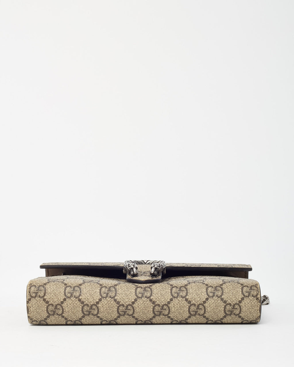 Gucci Beige & Ebony Monogram GG Supreme Canvas Dionysus WOC Crossbody Bag