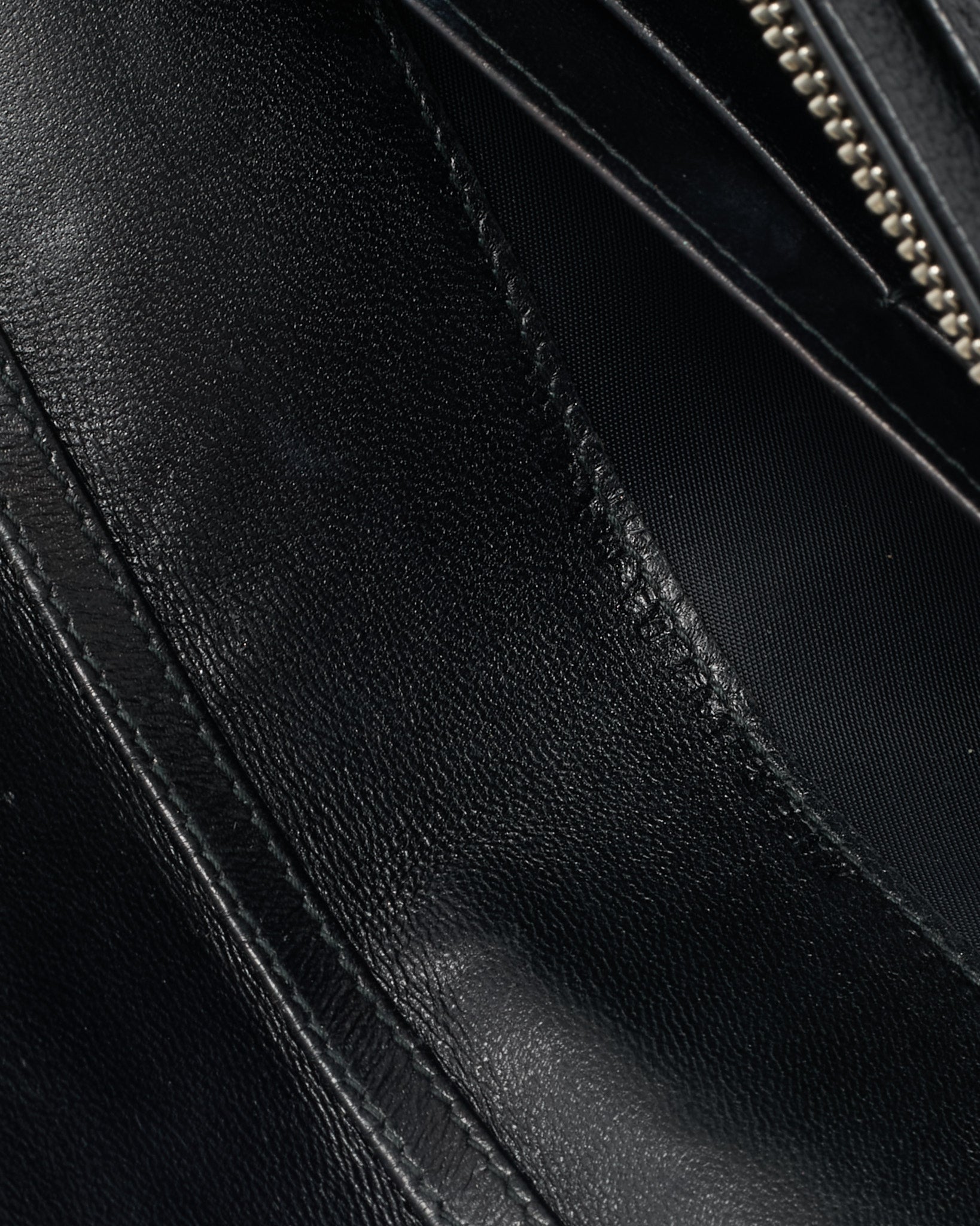 Dior Black Grained Calfskin Diorama Croisiere WOC Wallet on Chain Crossbody Bag