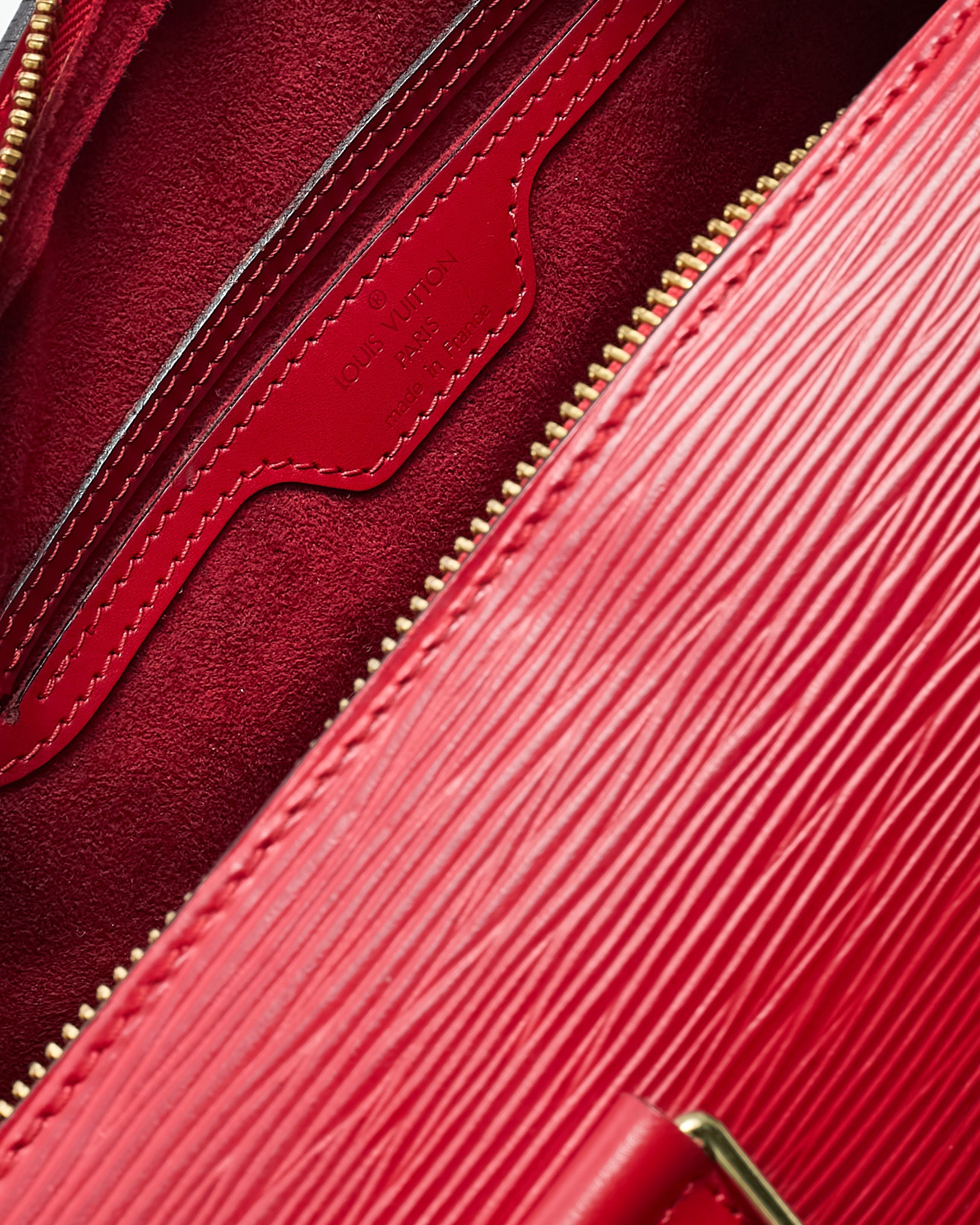 Louis Vuitton Red Epi Leather Soufflot Papillon Bag