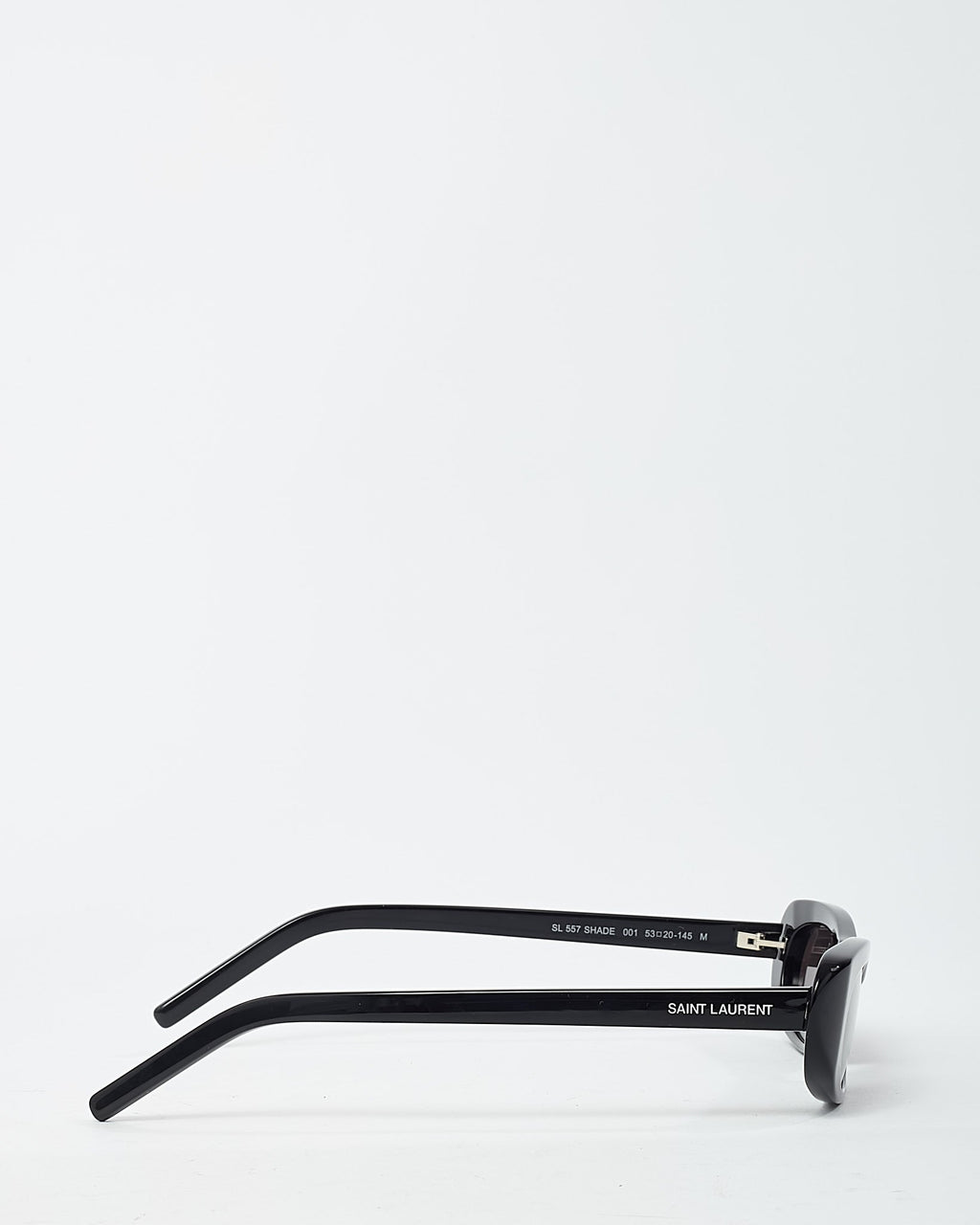 Saint Laurent Black Acetate SL557 Shade Oval Sunglasses