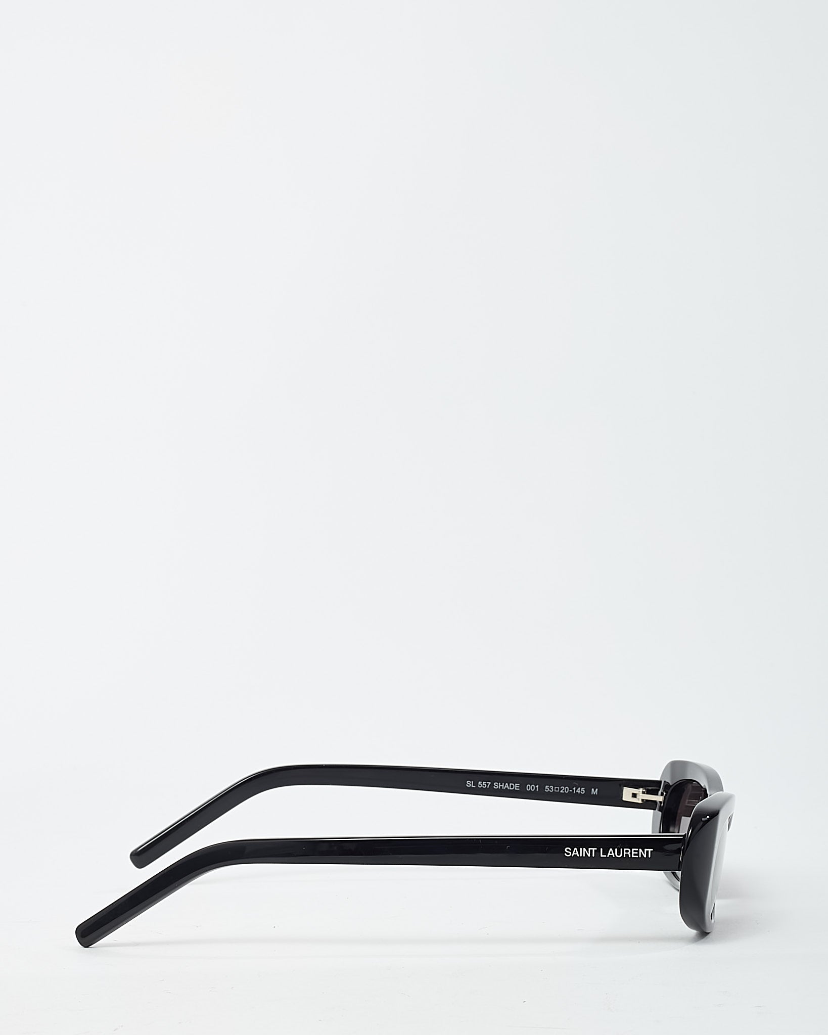 Saint Laurent Black Acetate SL557 Shade Oval Sunglasses