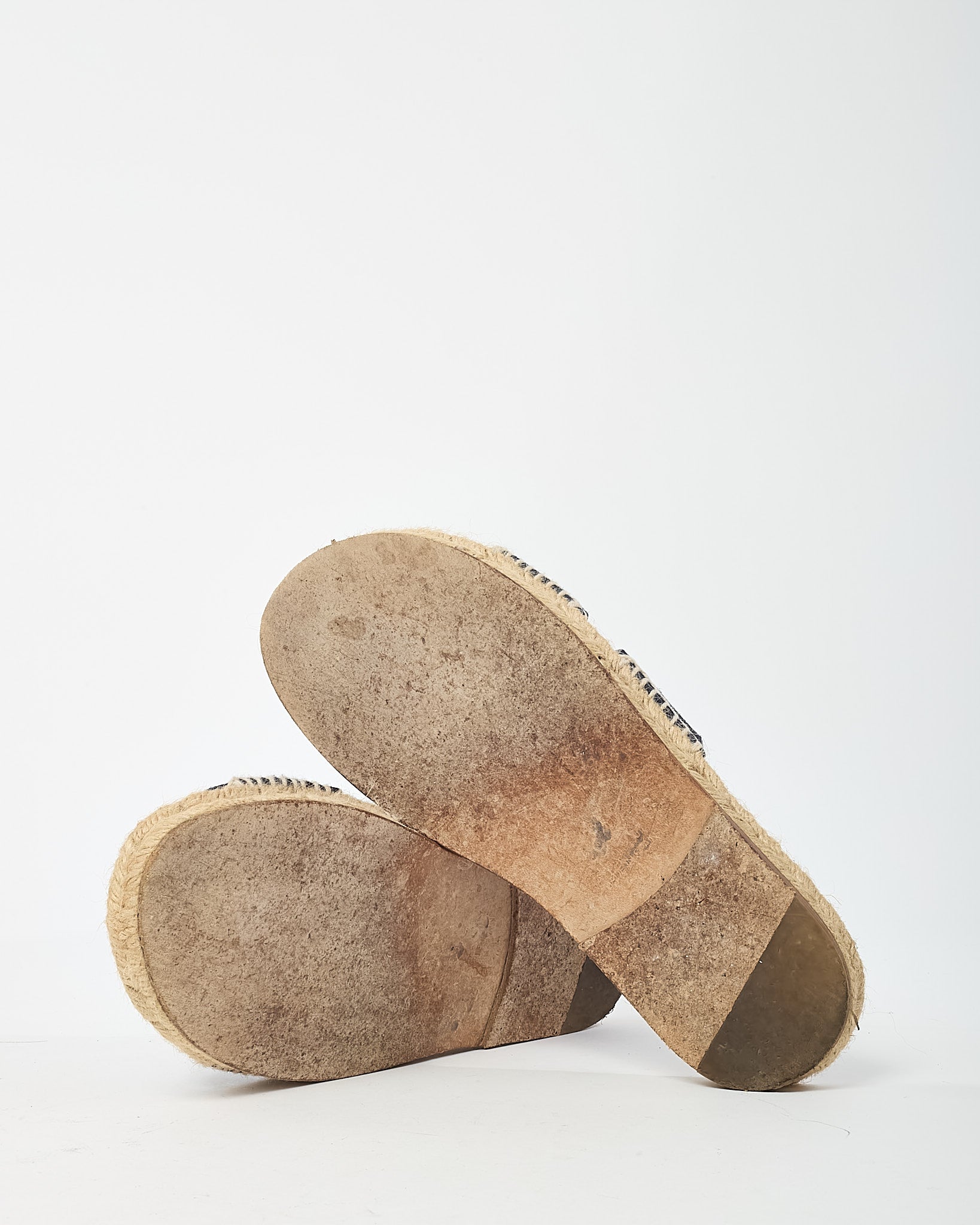 Hermès Navy Suede Antigua Espadrille Sandals - 39