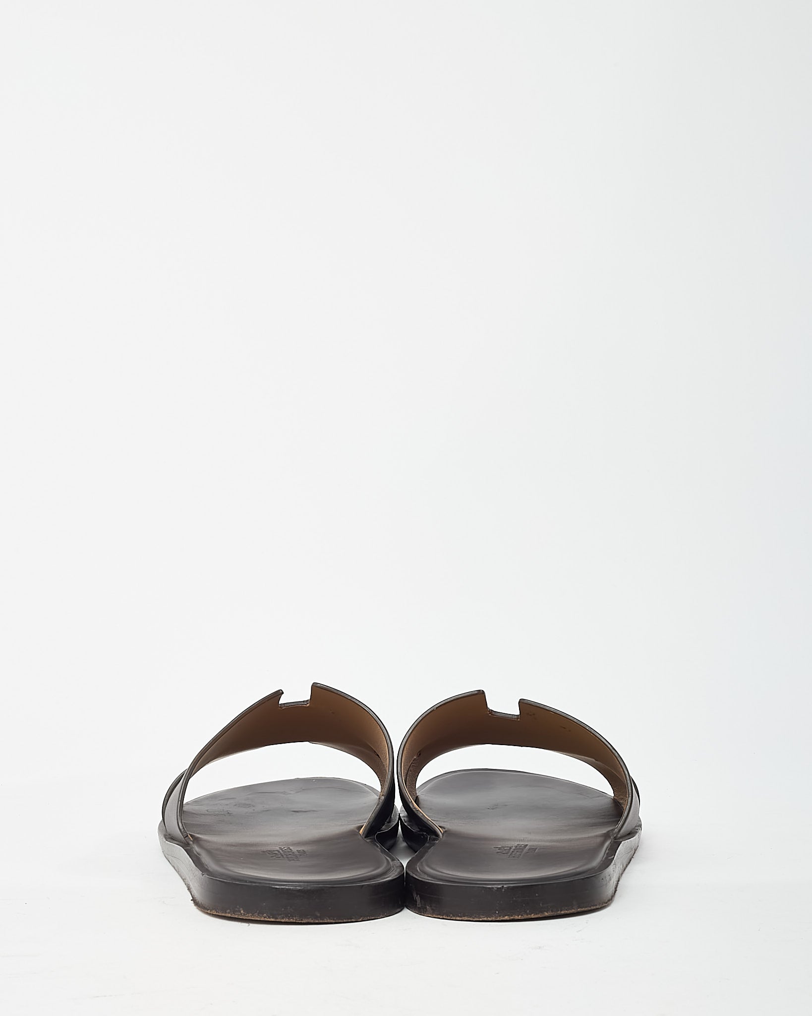 Hermès Men's Brown Leather Izmir H Sandals - 40/US 7 MEN/US 9-9.5 WOMEN