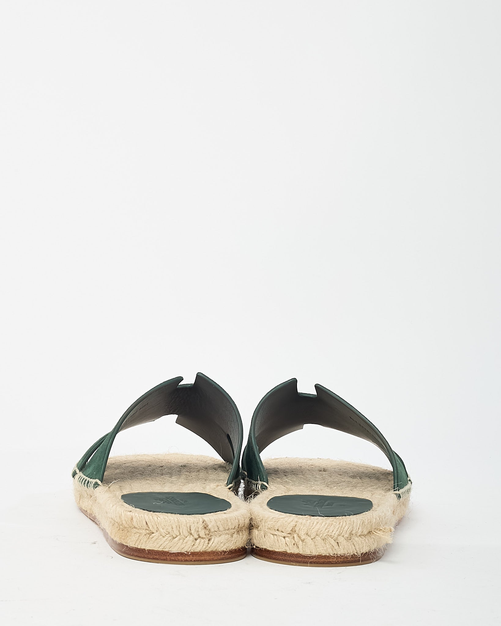 Hermès Men's Green Suede Antigua Espadrille Sandals - 40/US 7 MEN/US 9-9.5 WOMEN