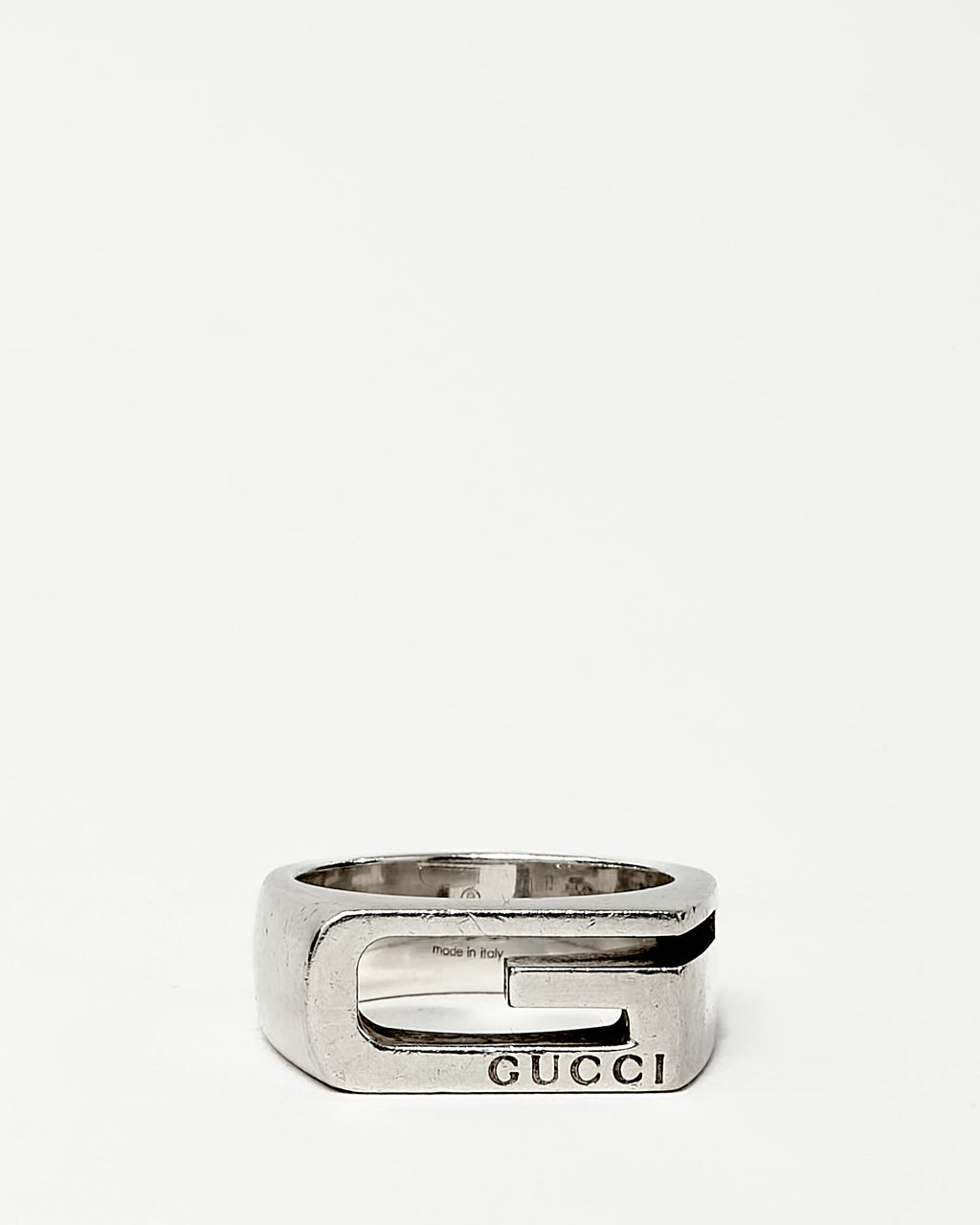 Gucci Sterling Silver Cut Out G Estate Ring - 6.5