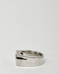 Gucci Sterling Silver Cut Out G Estate Ring - 6.5