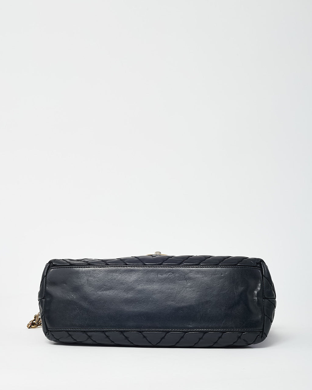 Chanel Black Surpique Chevron Leather Paris-Byzance Large Flap Bag GHW