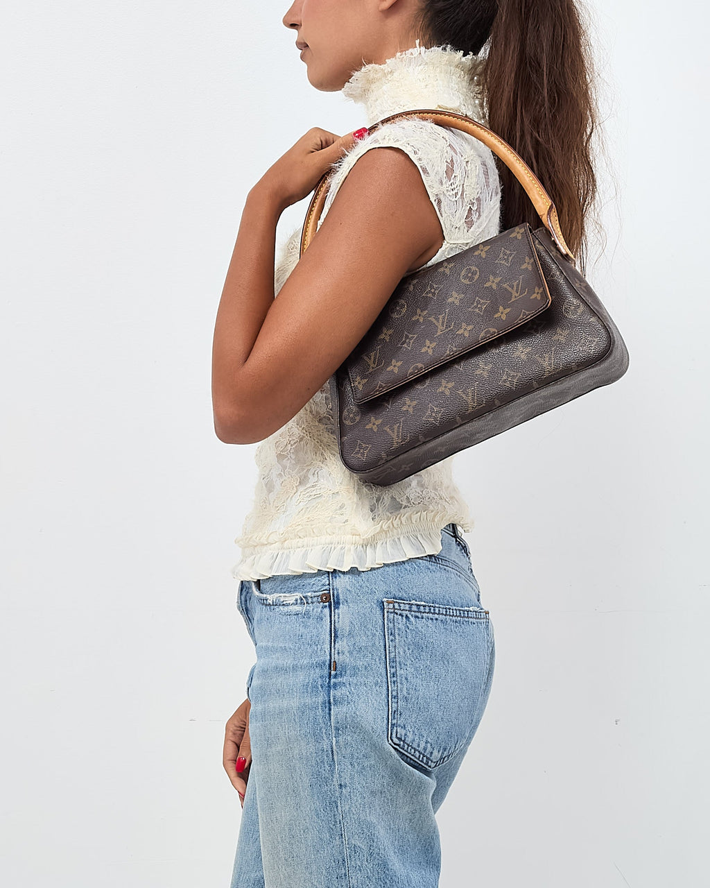 Louis Vuitton Monogram Canvas Looping Bag PM Shoulder Bag