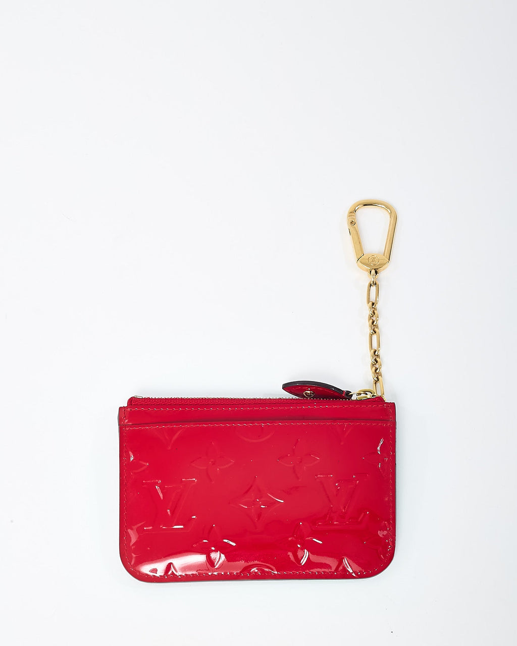 Louis Vuitton Red Monogram Vernis Pochette Cles / Key Pouch