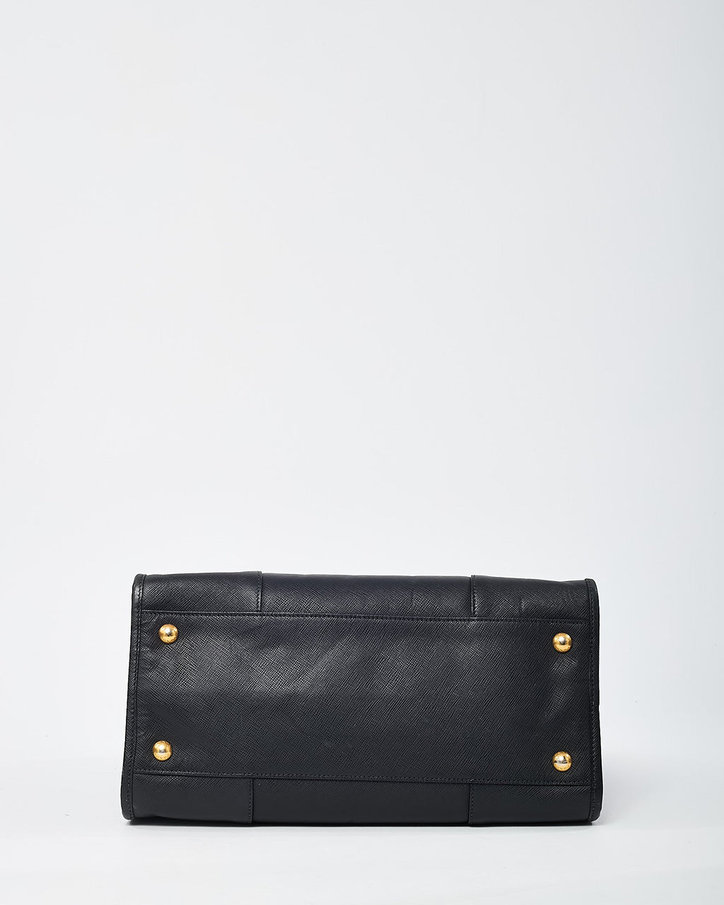 Prada Black Saffiano Leather Pomice 2Way Shopping Tote with Strap