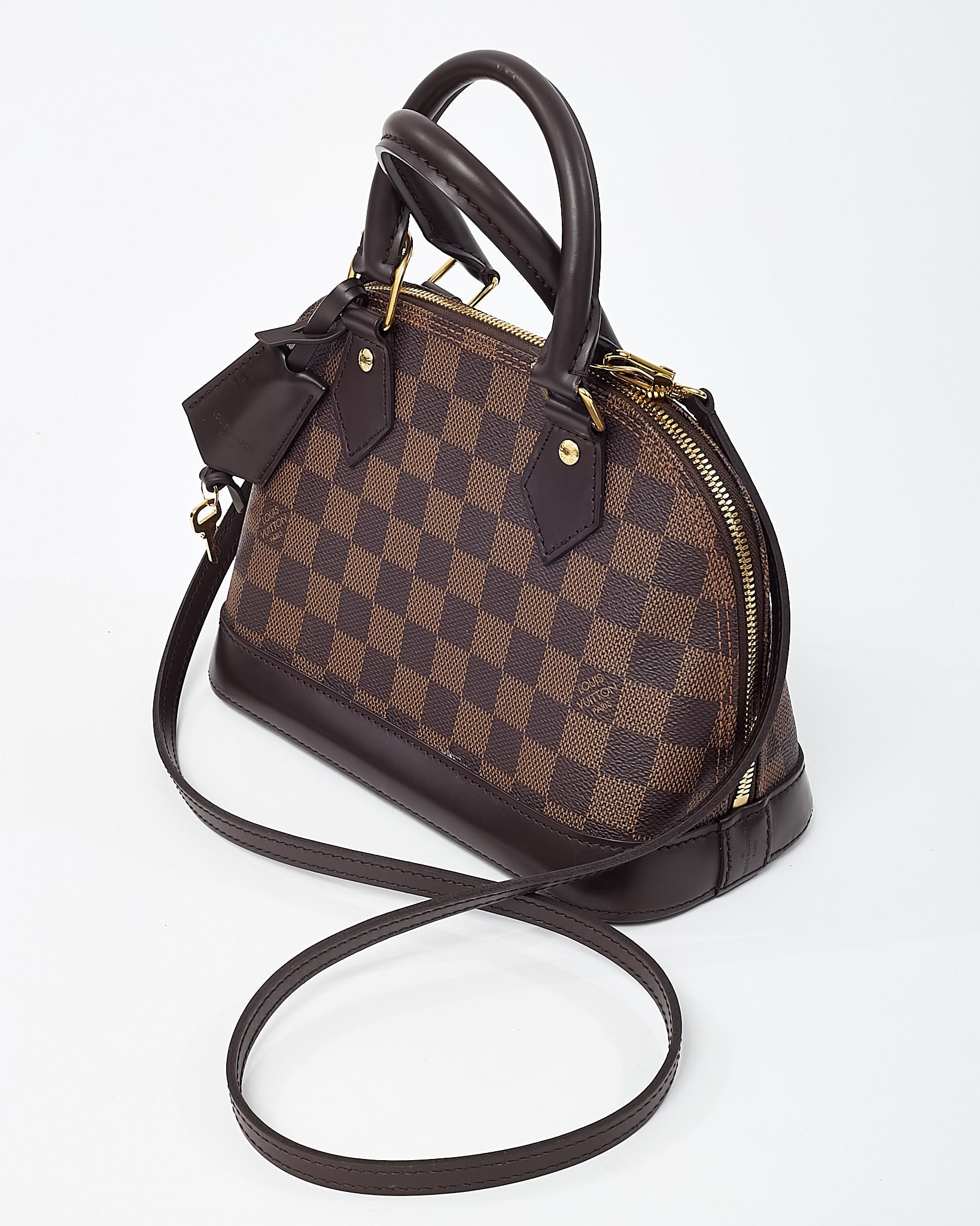 Louis Vuitton Damier Ebene Coated Canvas Alma BB Handbag