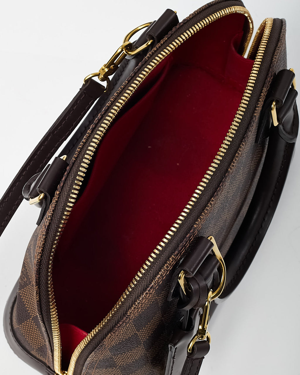 Louis Vuitton Damier Ebene Coated Canvas Alma BB Handbag