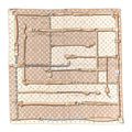 Silk Monogram Denimgram Confidential Square 90 Scarf Beige