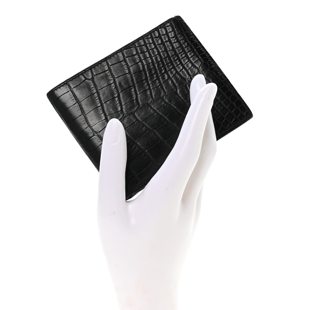 Matte Alligator MC2 Copernic Compact Wallet Black