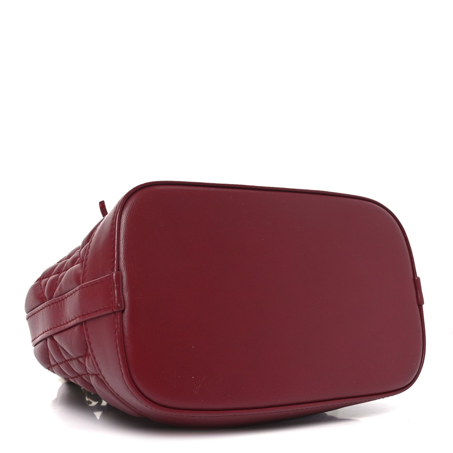 Lambskin Cannage Miss Dior Bucket Bag Cherry Red