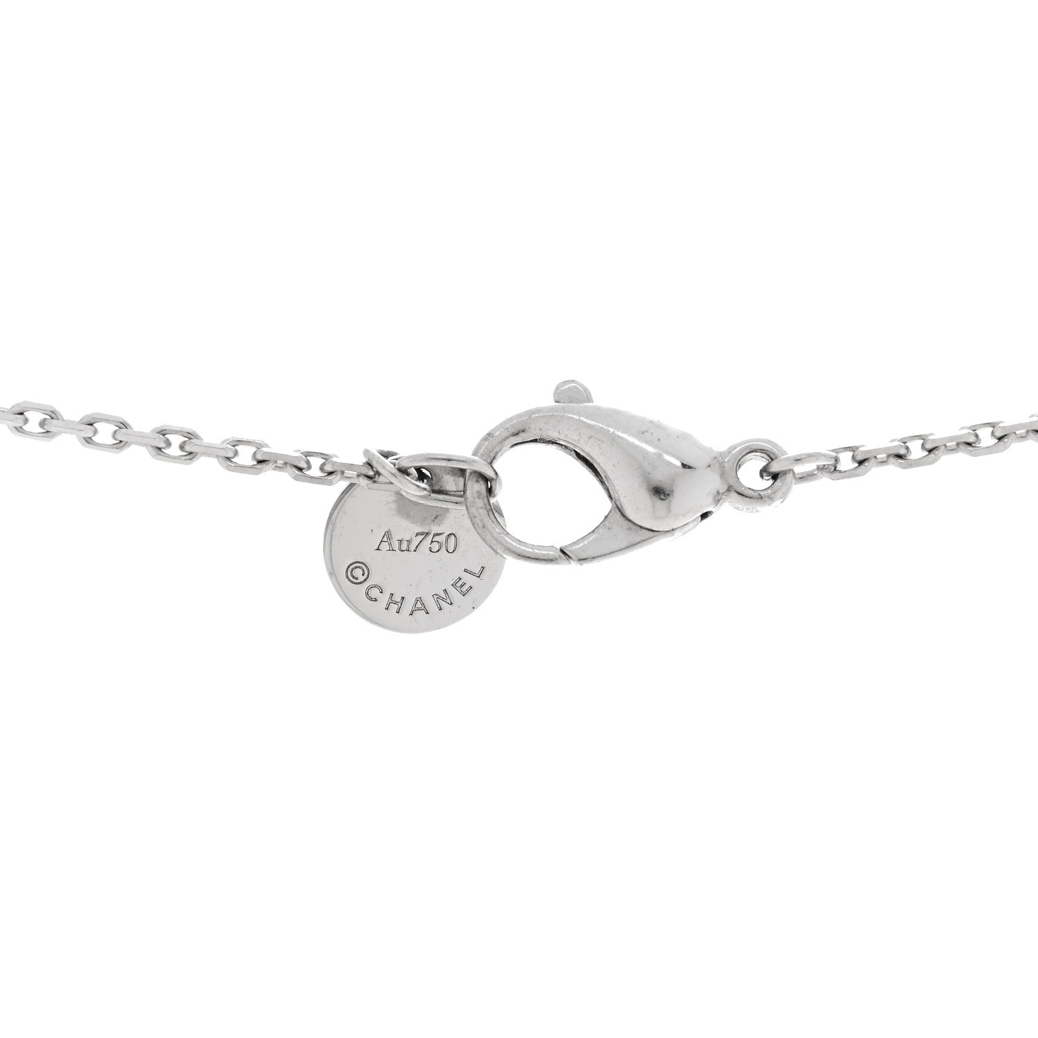 18K White Gold Diamond Ceramic Ultra Necklace Black