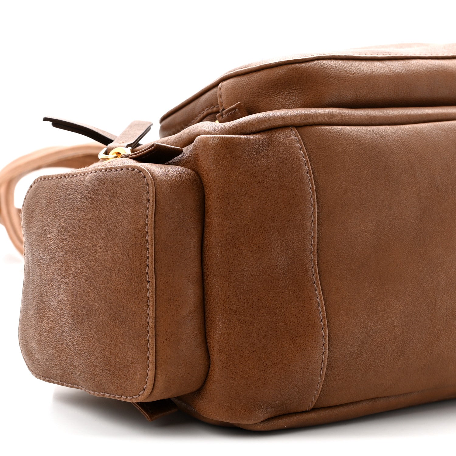 Nappa Aviator Pocket Top Handle Bag Rovere