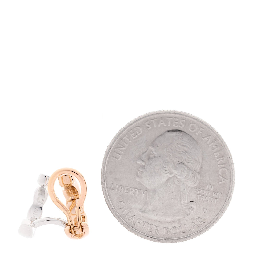 18K Beige White Gold Diamond Coco Crush Single Clip Earring