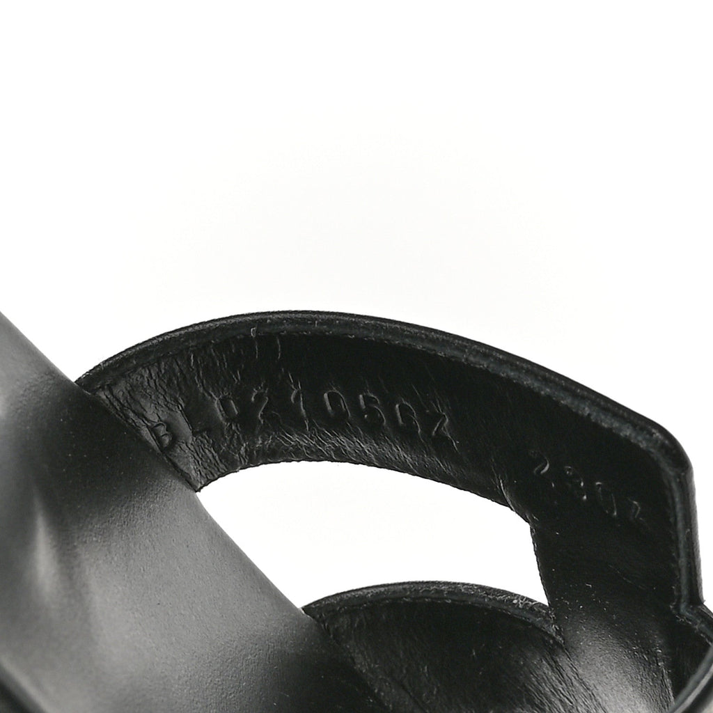 Box Calfskin Oran Sandals 36.5 Black