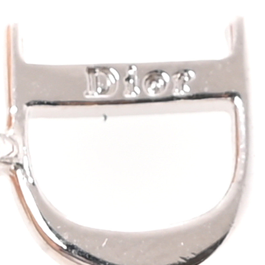 Crystal Hoop Earrings Silver