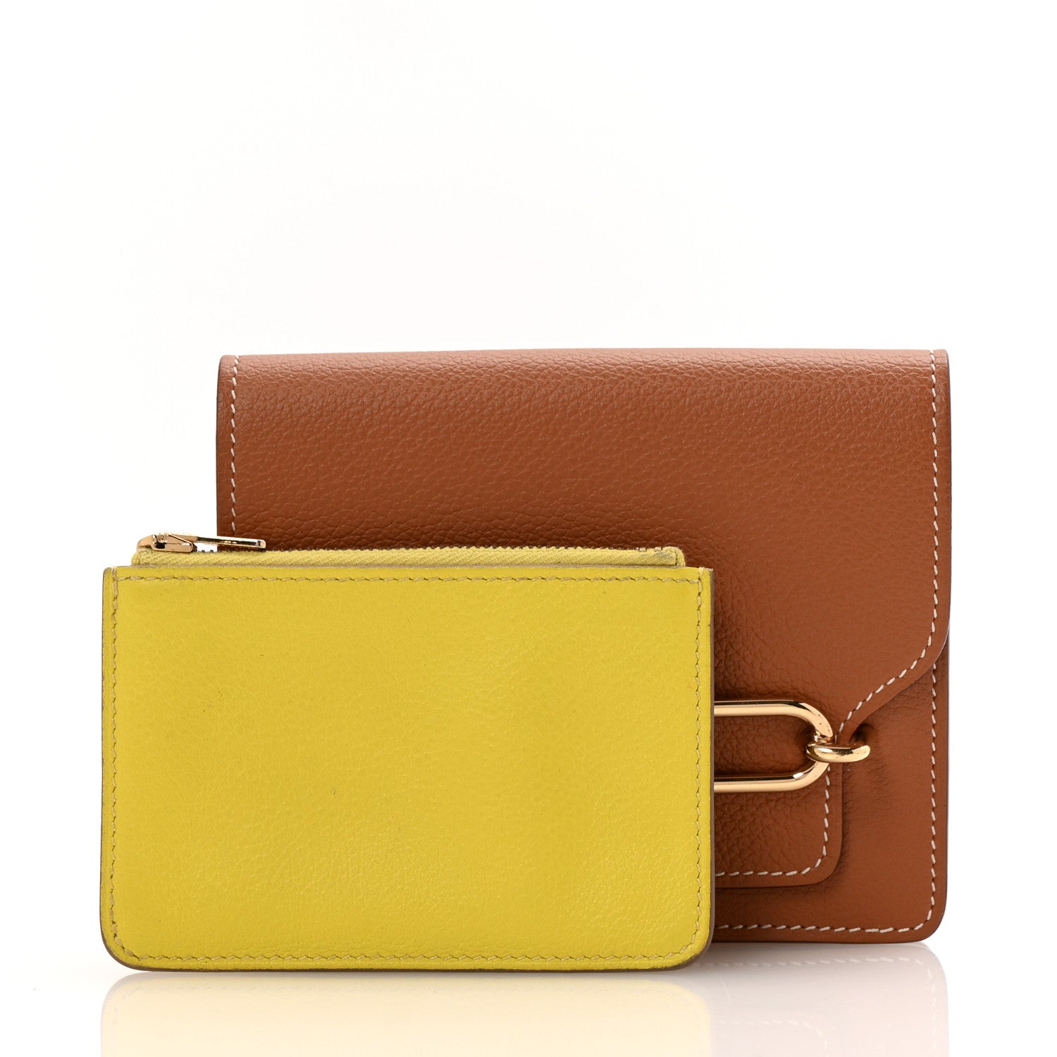 Evercolor Bi-Color Roulis Slim Wallet Gold Lime