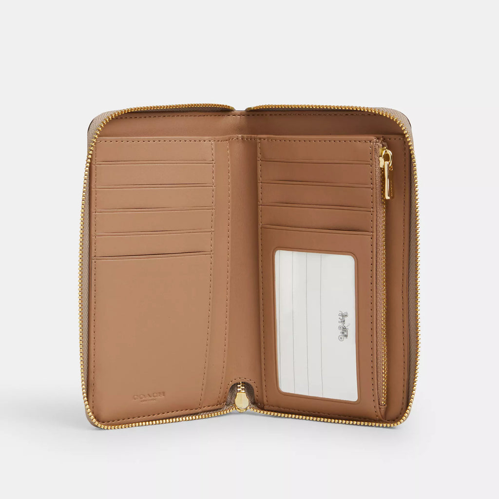 Coach Outlet Medium Id Zip Wallet In Signature Canvas
