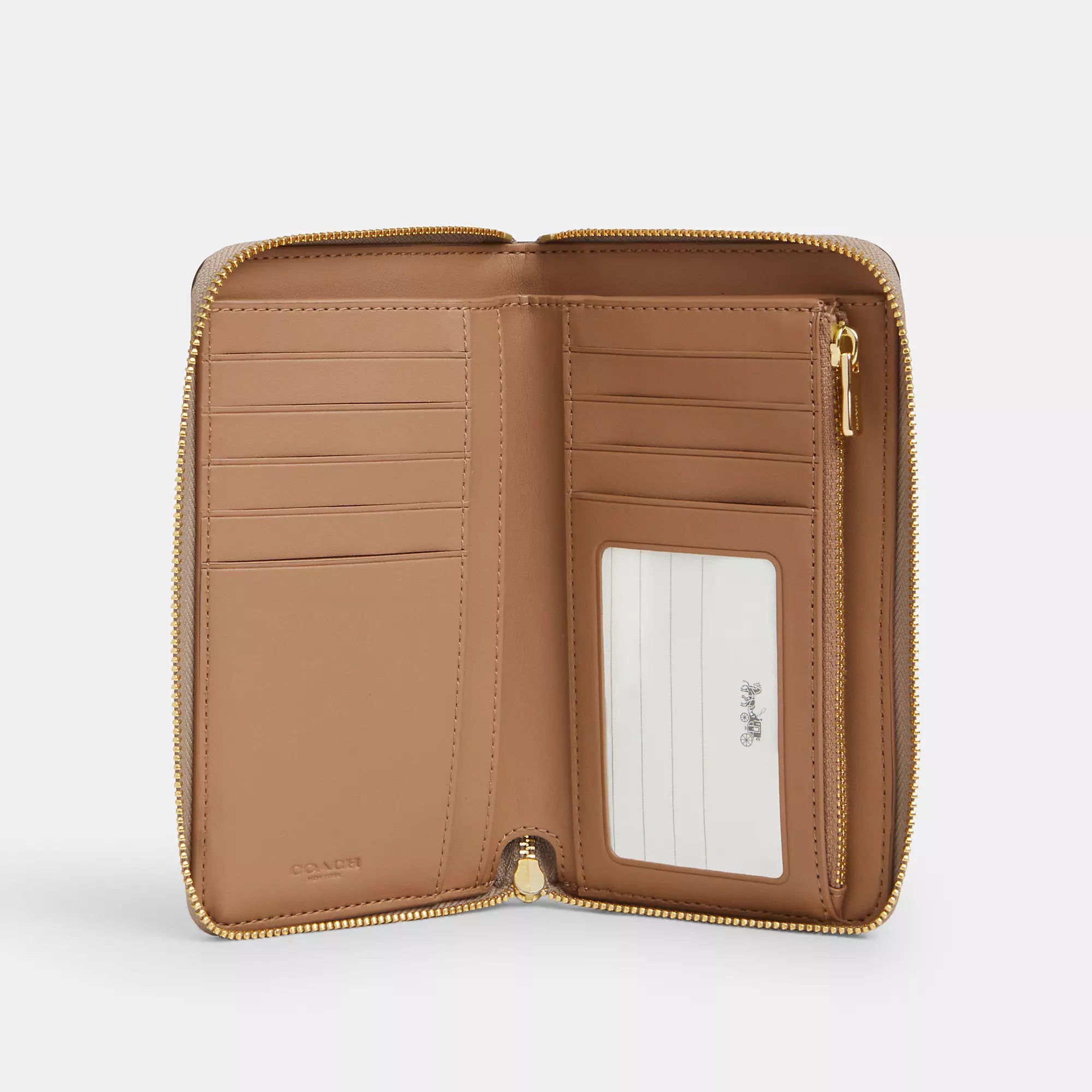 Coach Outlet Medium Id Zip Wallet In Signature Canvas
