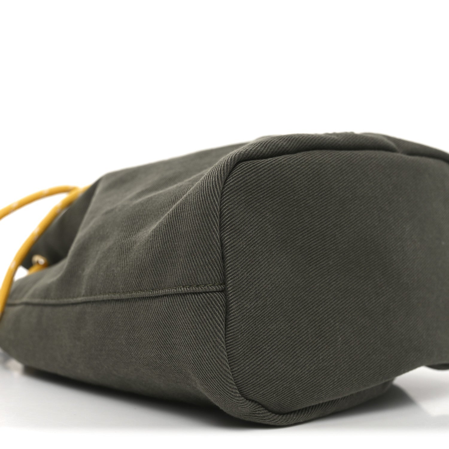Canvas Gabardine Bucket Bag Oliva Giallo