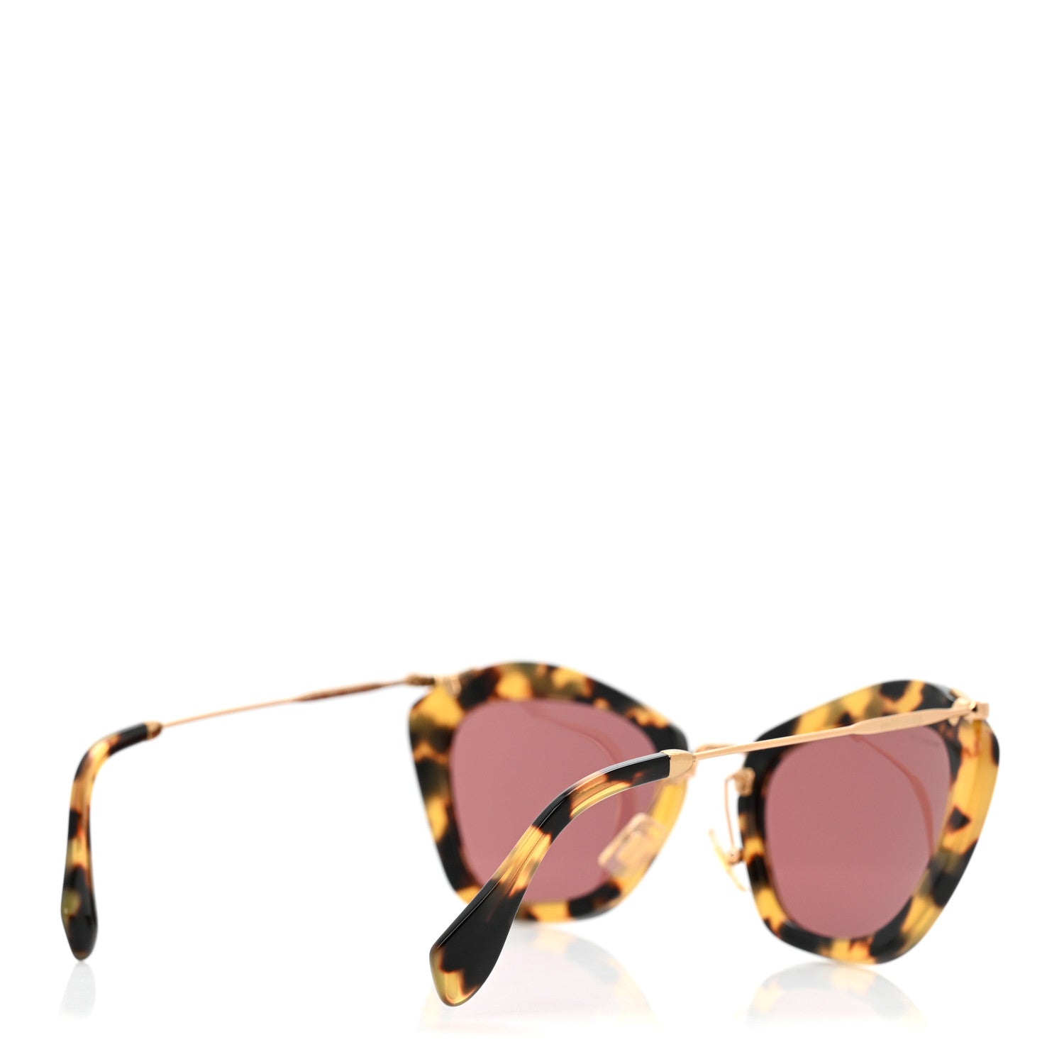 Acetate Metal Cat Eye Sunglasses SMU10N Tortoise